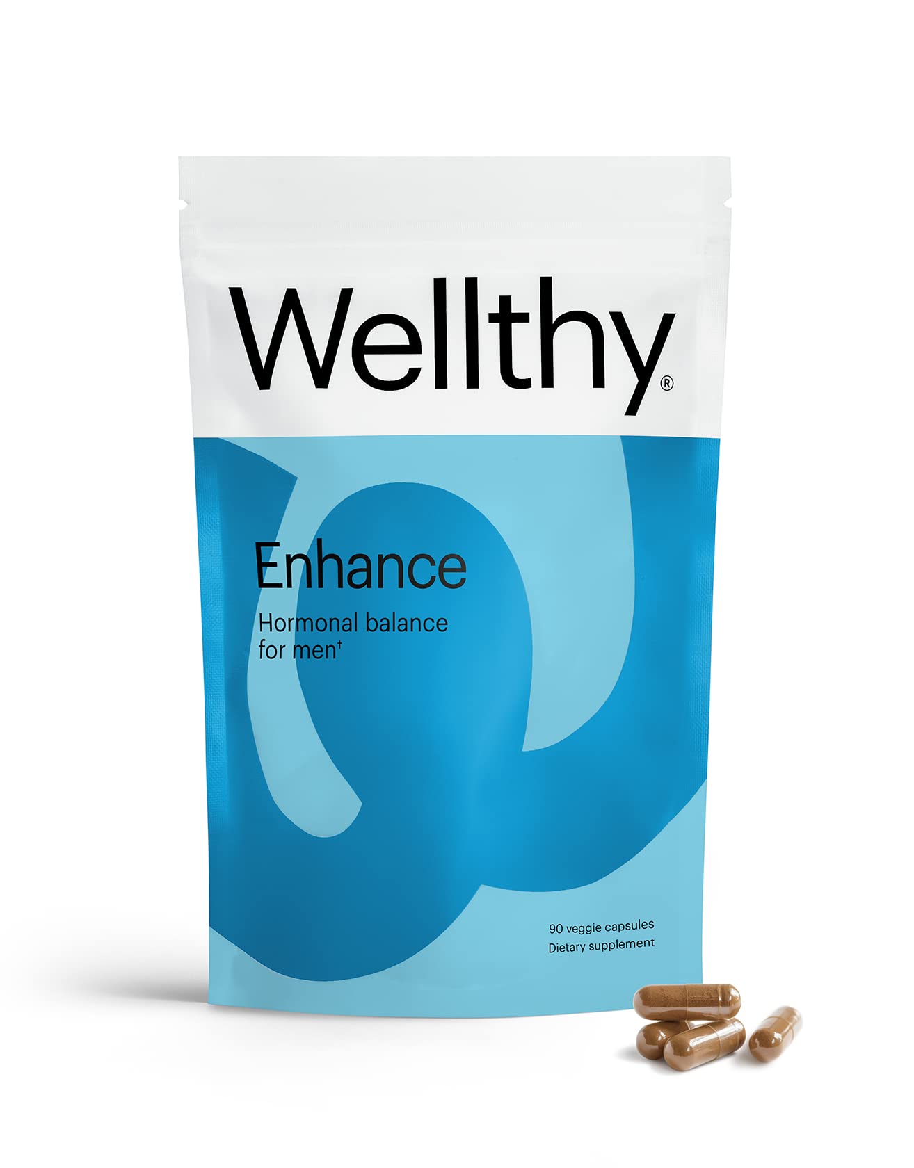 Wellthy Enhance Testosterone Supplement and Estrogen Blocker for Men Capsule 90 Count