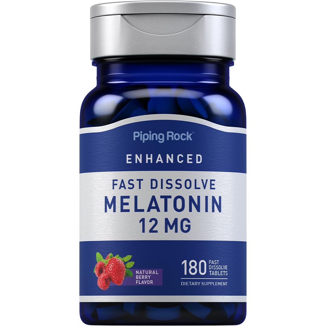 Piping Rock Melatonin 12 mg Tablets, 180 Count