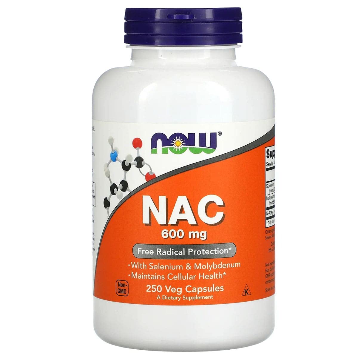 NOW Foods NAC 600mg with Selenium, 500 Capsules