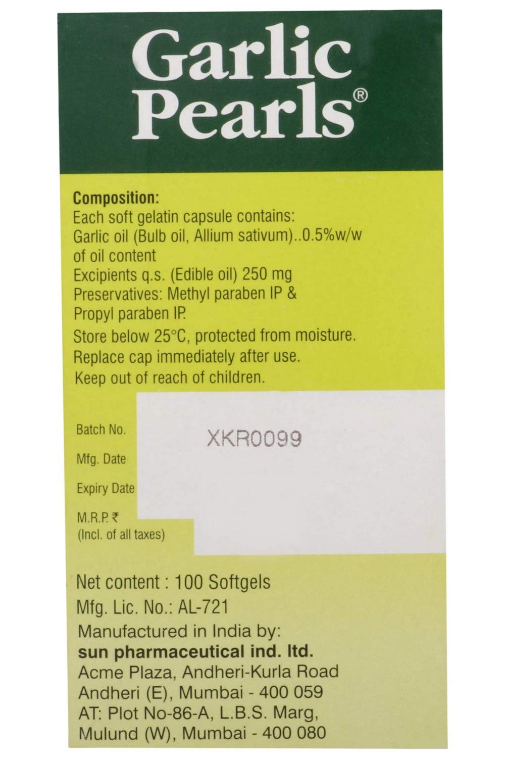 Garlic Pearls Garlic Pearls Capsules 200 Capsules