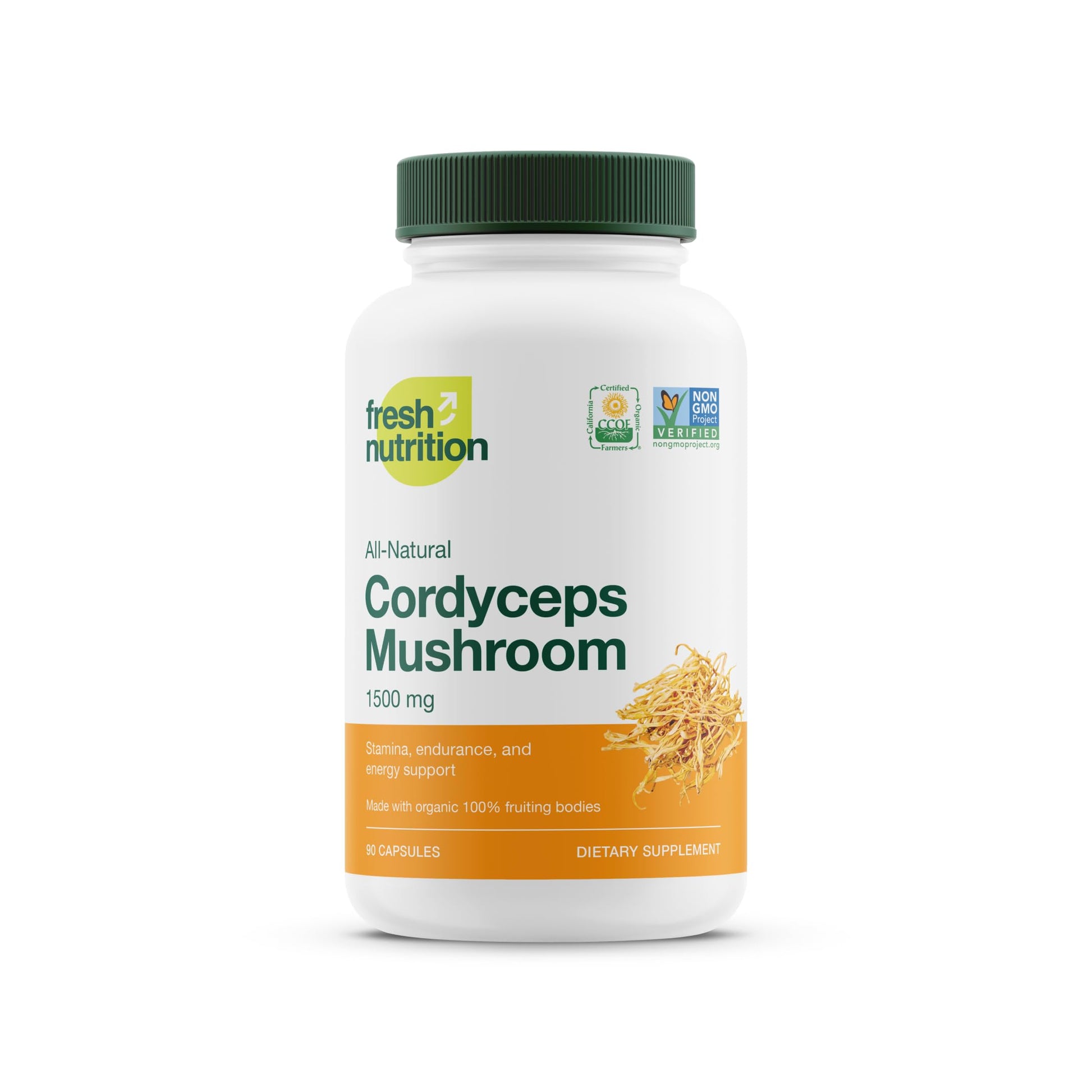 Fresh Nutrition Organic Cordyceps Capsules 90 Count