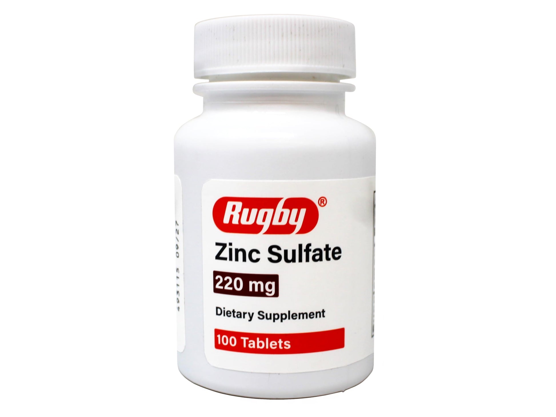 Rugby Laboratories Zinc Sulfate 220 mg Tablets, 100 Tablets