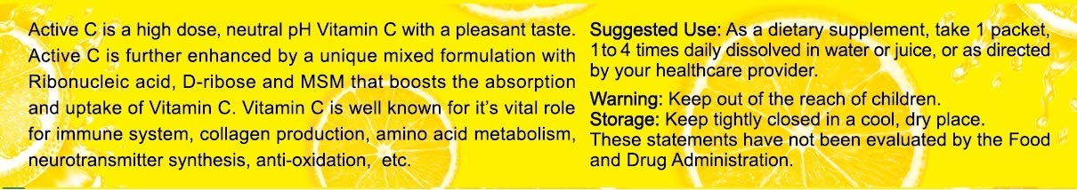 Kangyacare Active C Vitamin C Powder, 30 Packets