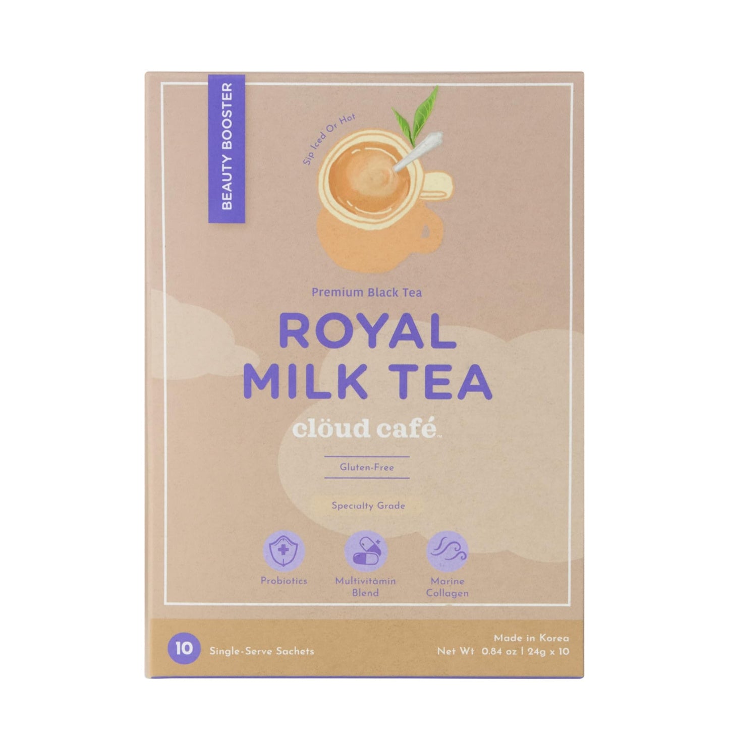 Clöud Café Collagen Infused Royal Milk Tea Instant Tea Powder 0.84