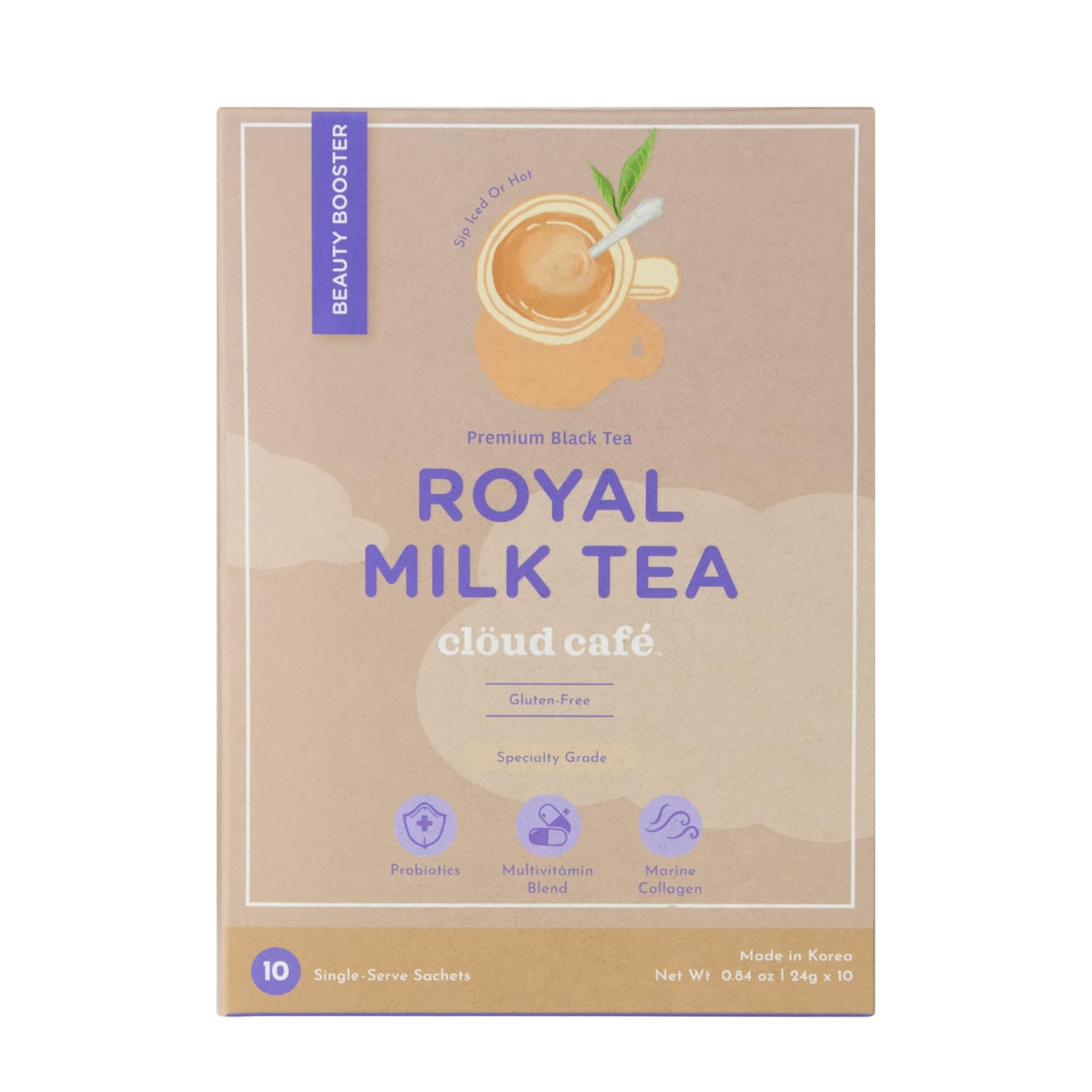 Clöud Café Collagen Infused Royal Milk Tea Instant Tea Powder 0.84