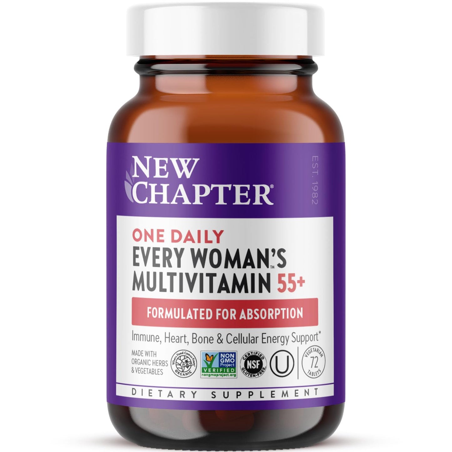 New Chapter Women's Multivitamin 55+, 72 Tablets