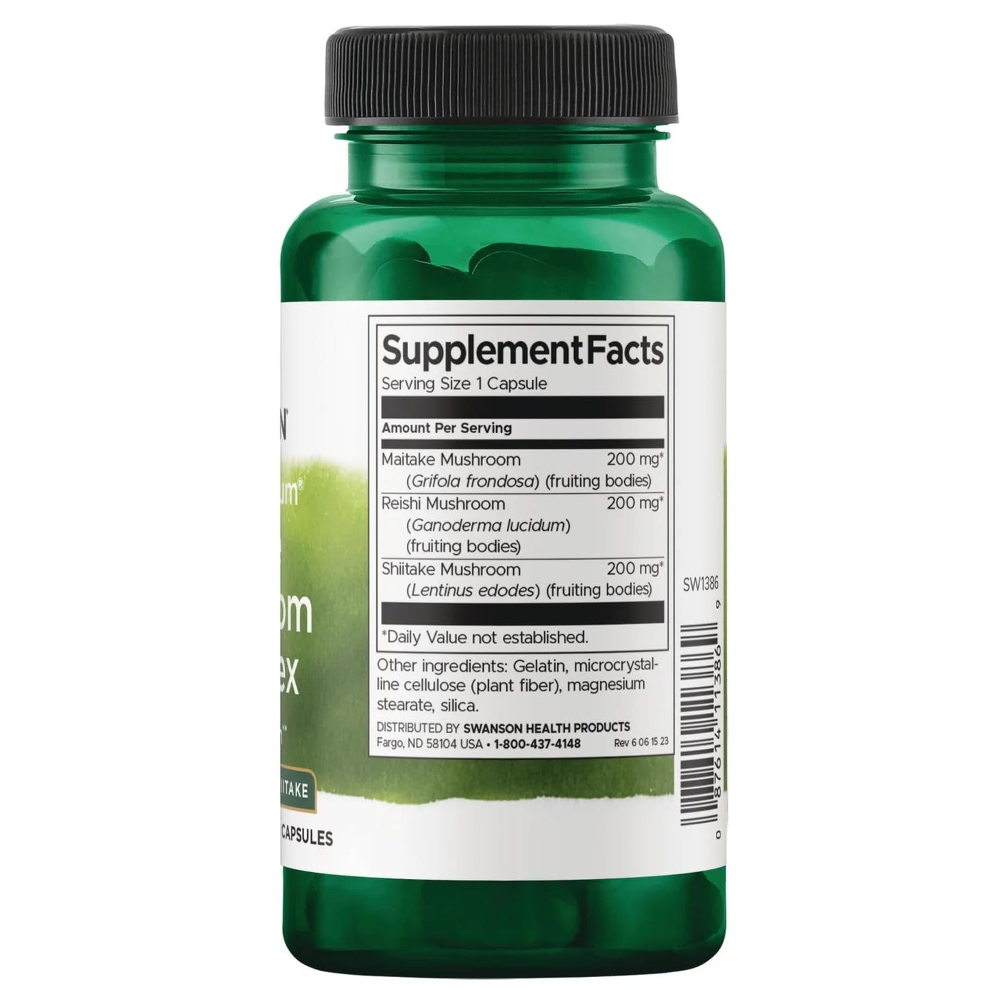 Swanson Full Spectrum Triple Mushroom Complex 120 Capsules