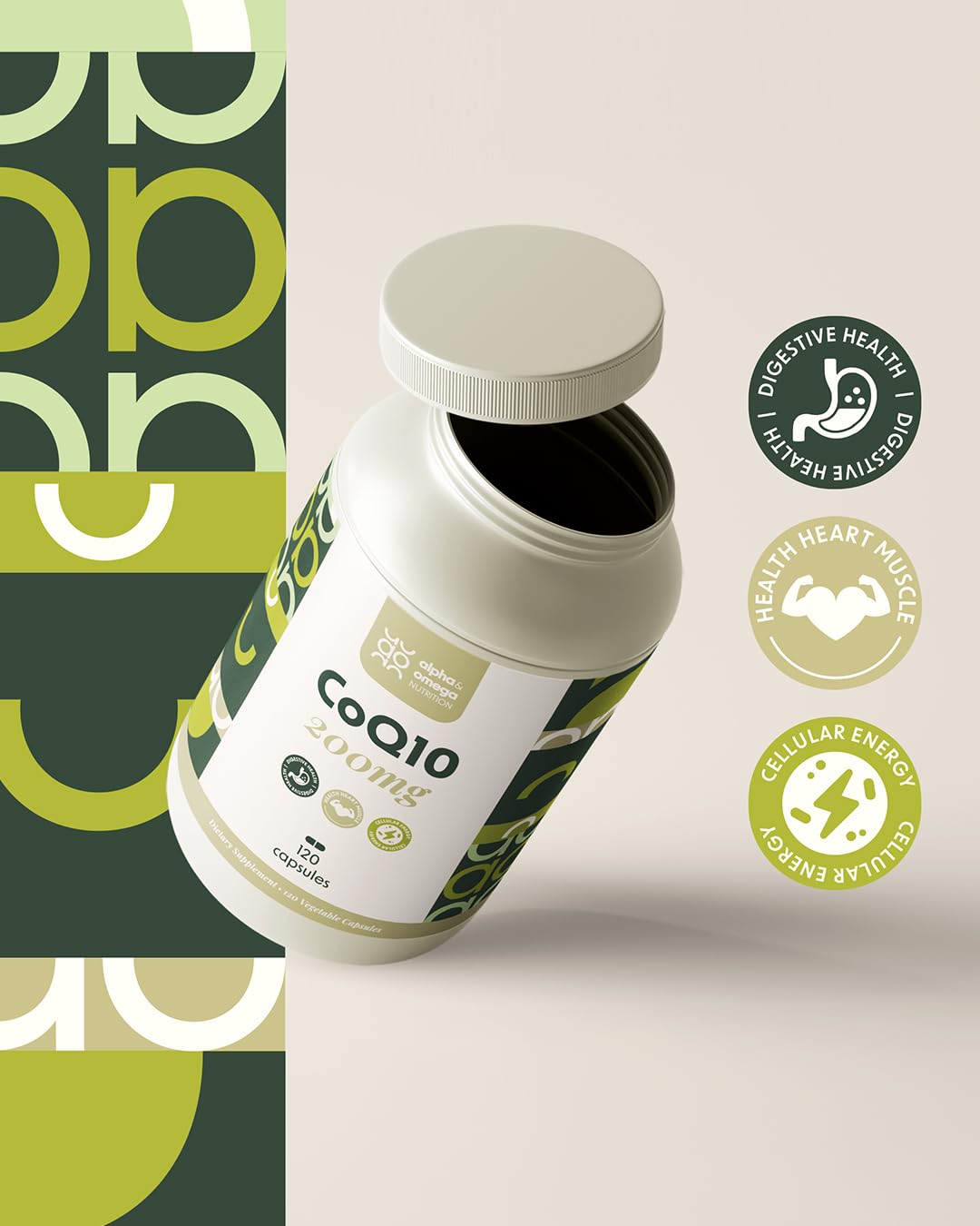 Alpha & Omega Nutrition CoQ10 200mg Capsule, 1 Count