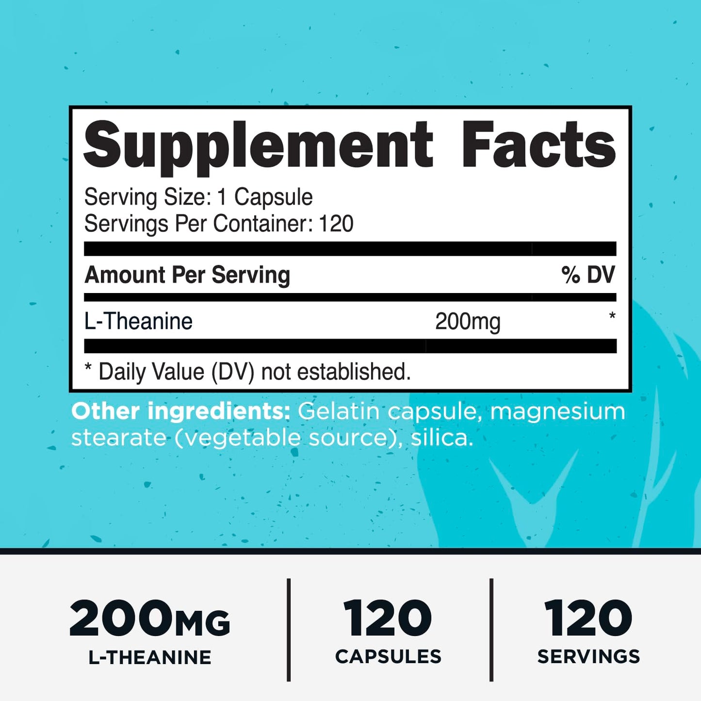 Primal L-Theanine (200mg) Capsules, 120 Count