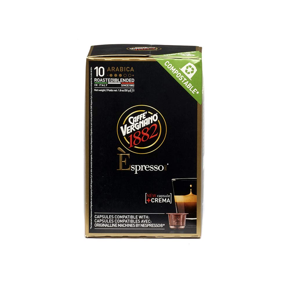 Caffe' Vergnano 1882 Arabica Capsules Compatible with Original Line Machines By Nespresso, 60 Capsules