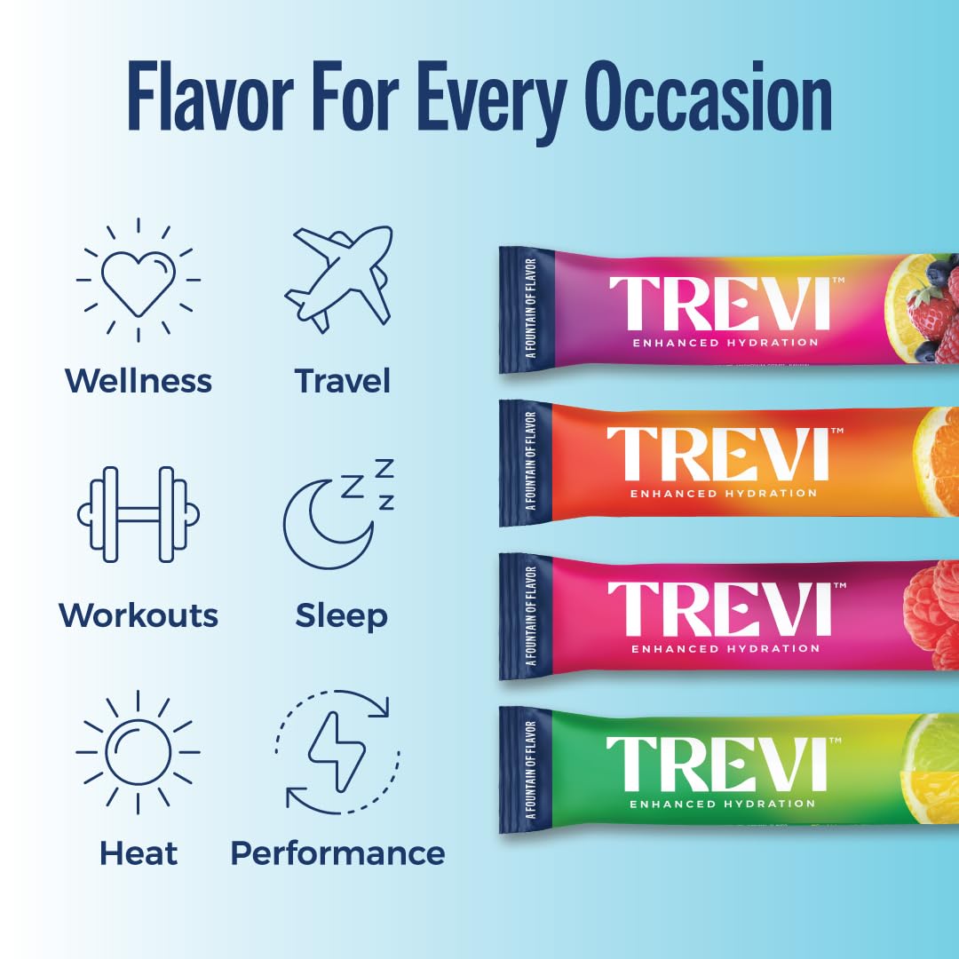 Trevi Electrolytes Powder Packets, Sugar Free Hydration, Classic 28 Count