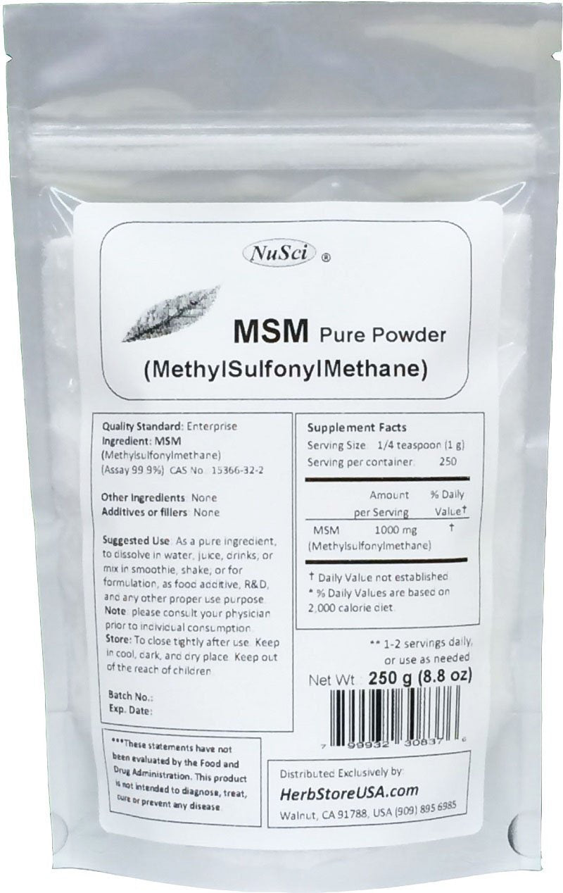 NuSci MSM (Methylsulfonylmethane) Pure Powder 35.7 oz