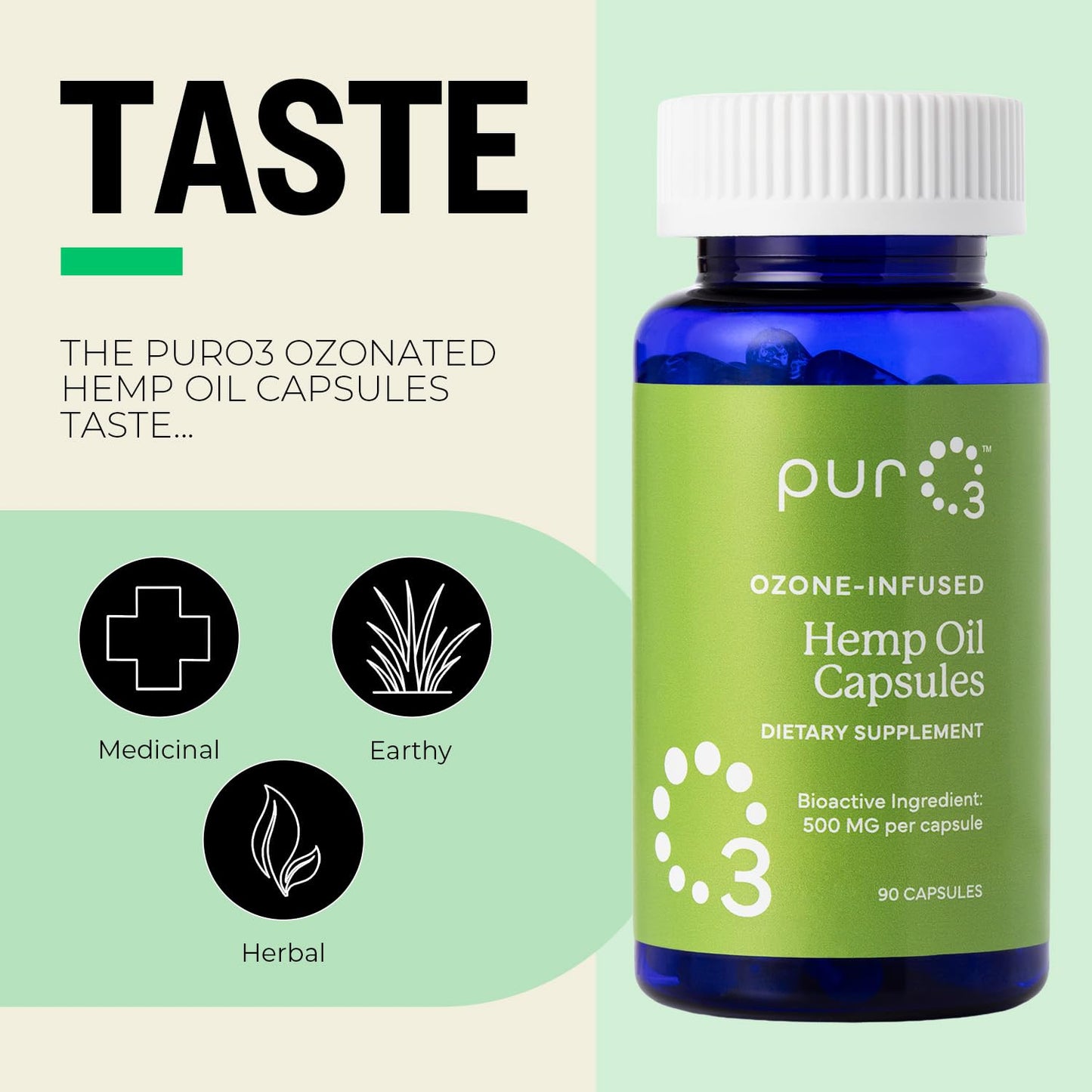 PurO3 Hemp Seed Oil Capsules 90 Capsules