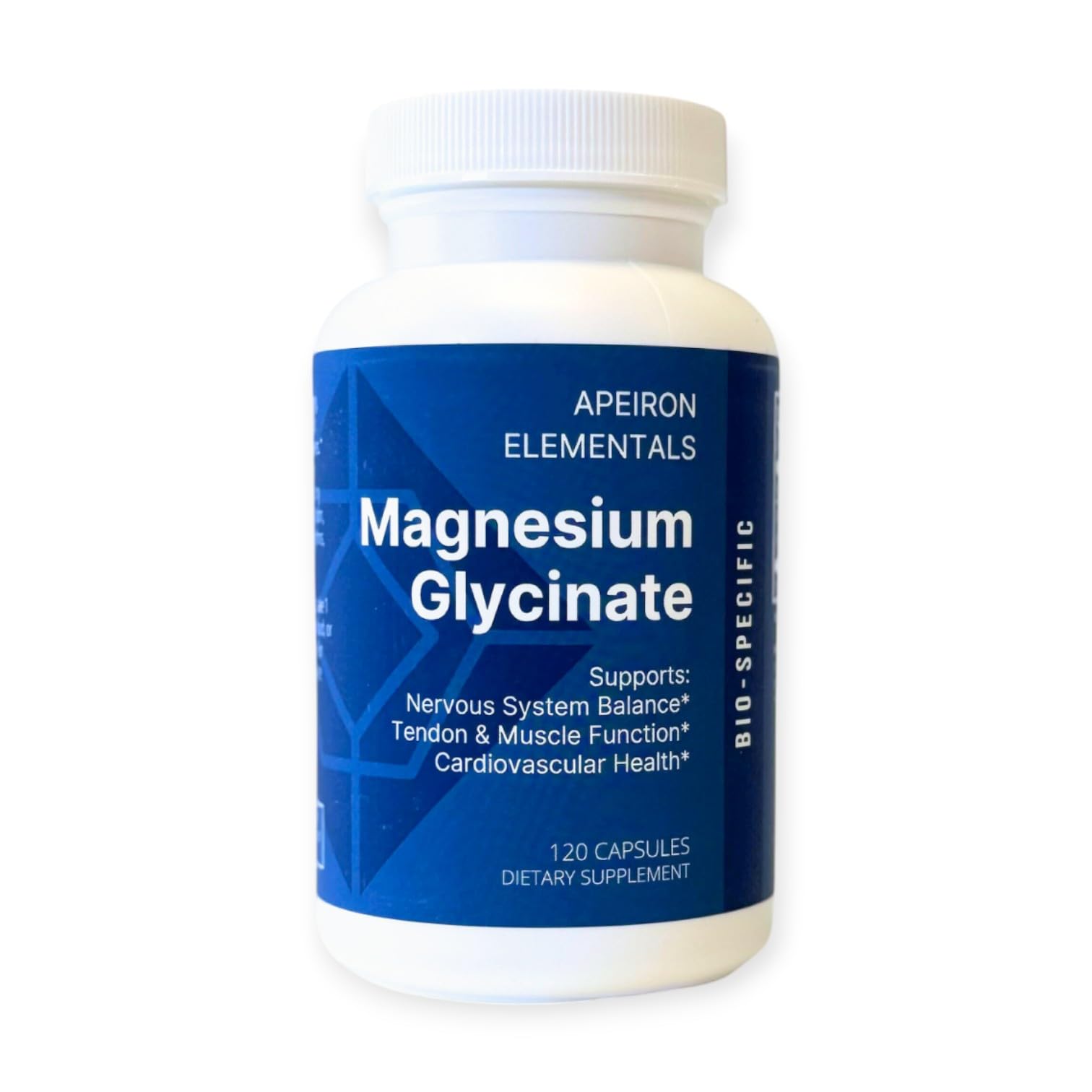 Apeiron Elementals Magnesium Glycinate 100mg Capsules 120 Count