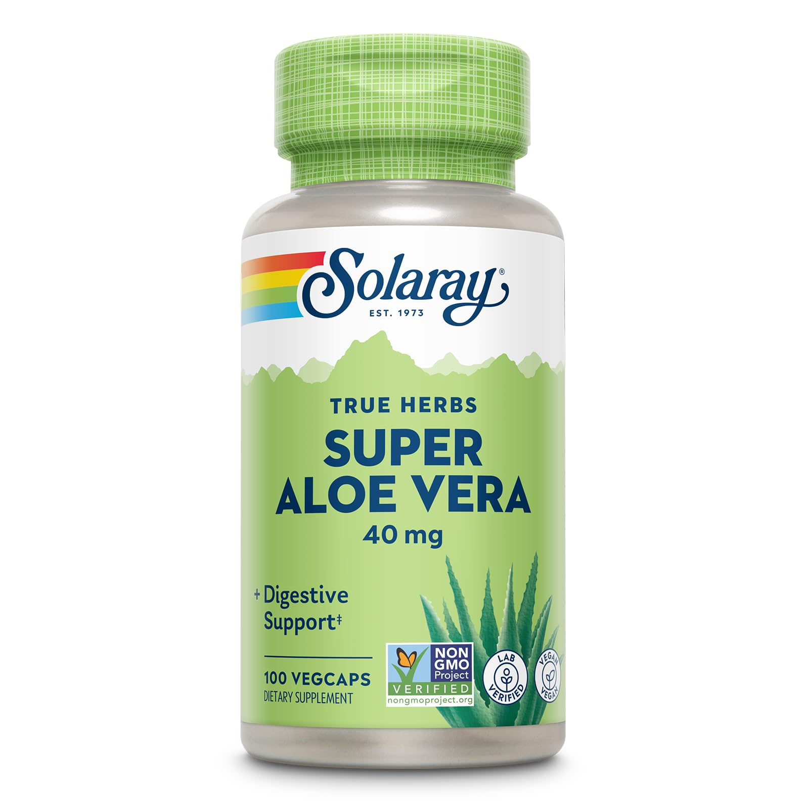 SOLARAY Super Aloe Vera Gel 8000mg Capsule, 100 Count