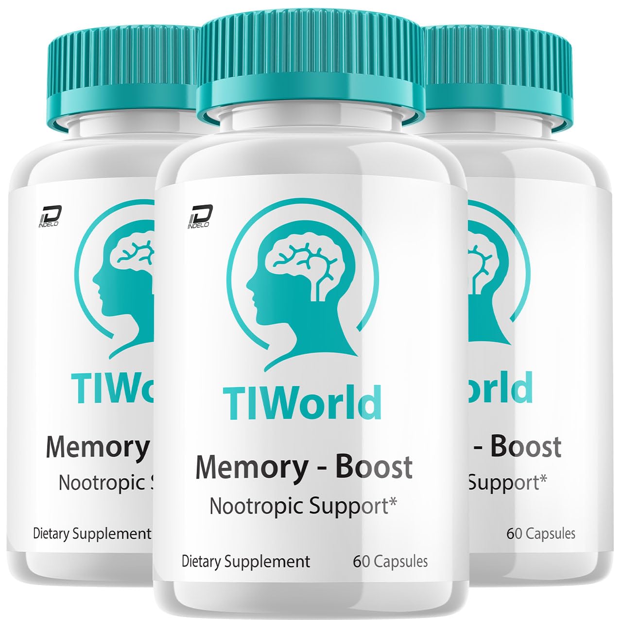 Indelo Tiworld Brain Supplement Capsules, 180 Capsules