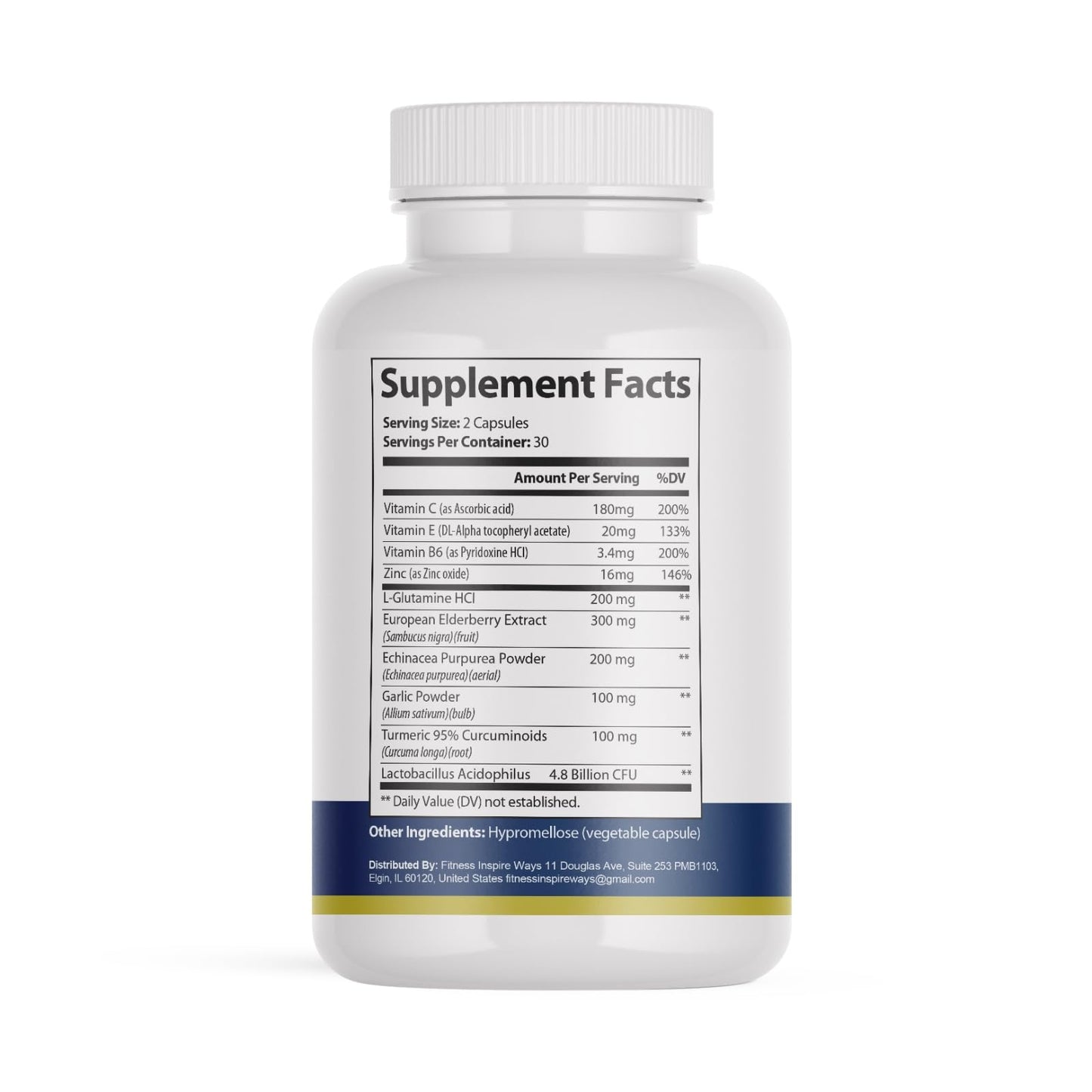 Fitness InspireWays HerpDefend Ultra Strength Advanced Daily Immune Support Formula Capsule 120 Capsules
