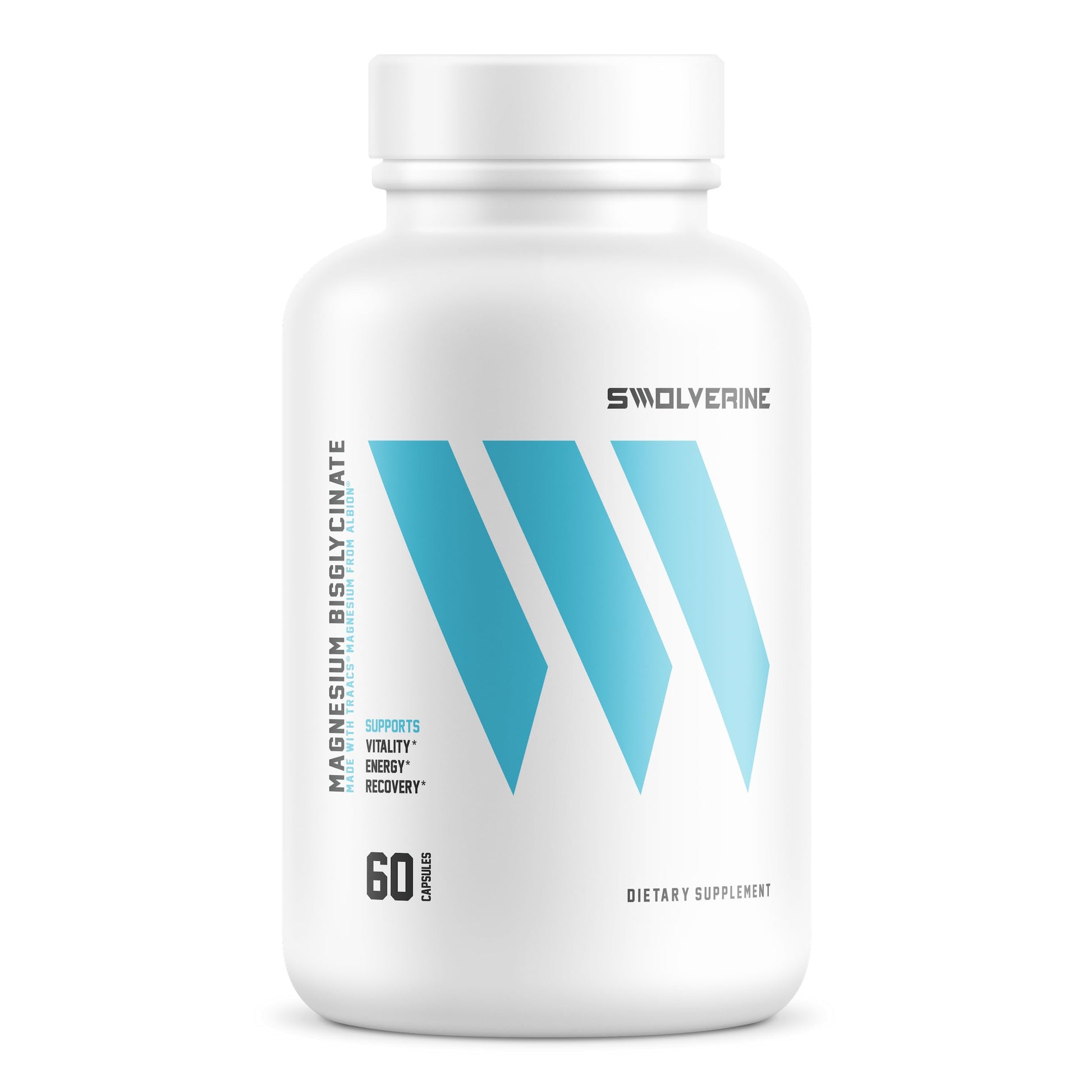 Swolverine Magnesium Bisglycinate 200mg Capsule, 60 Count