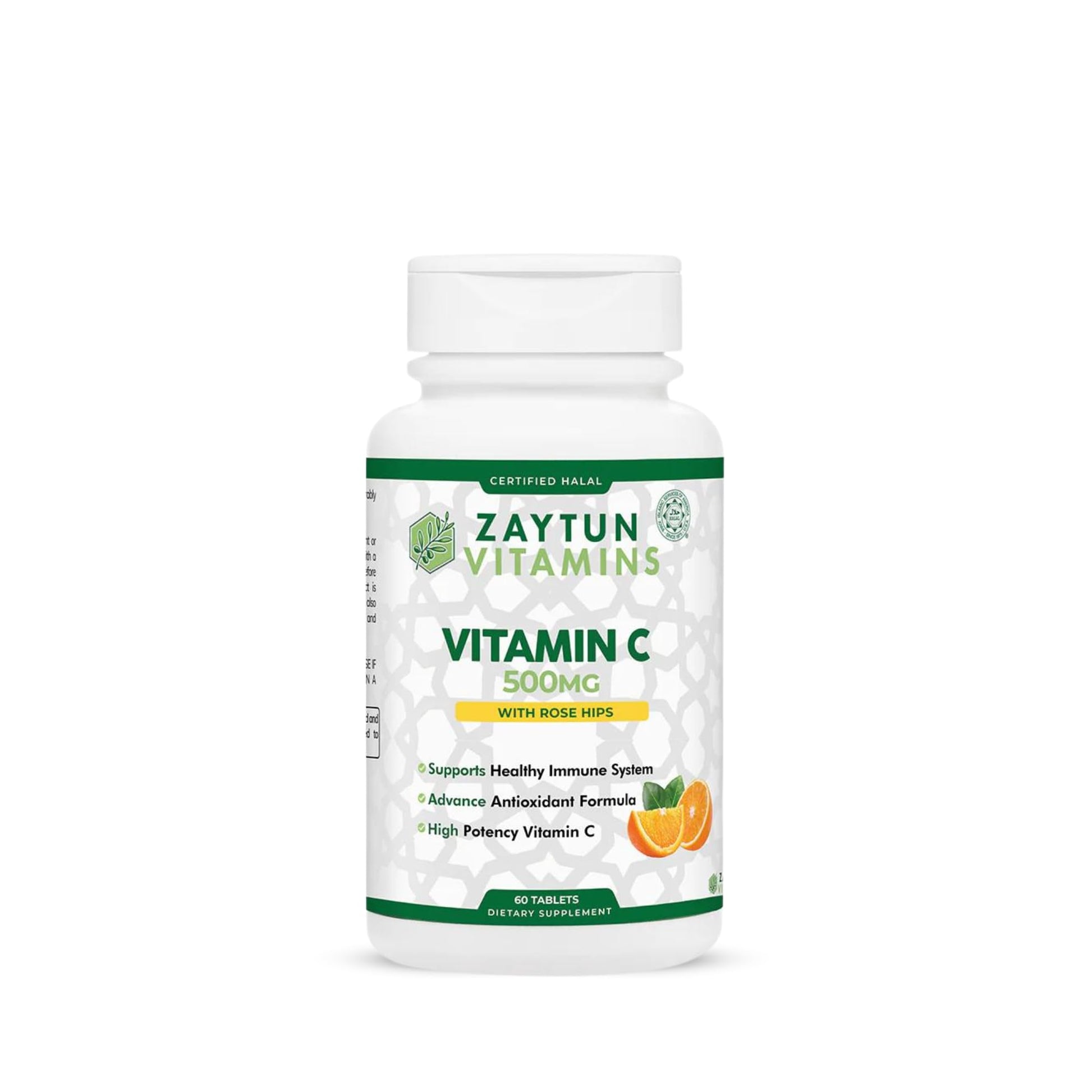 Zaytun Vitamins Halal Vitamin C 500mg Tablet 60 Count