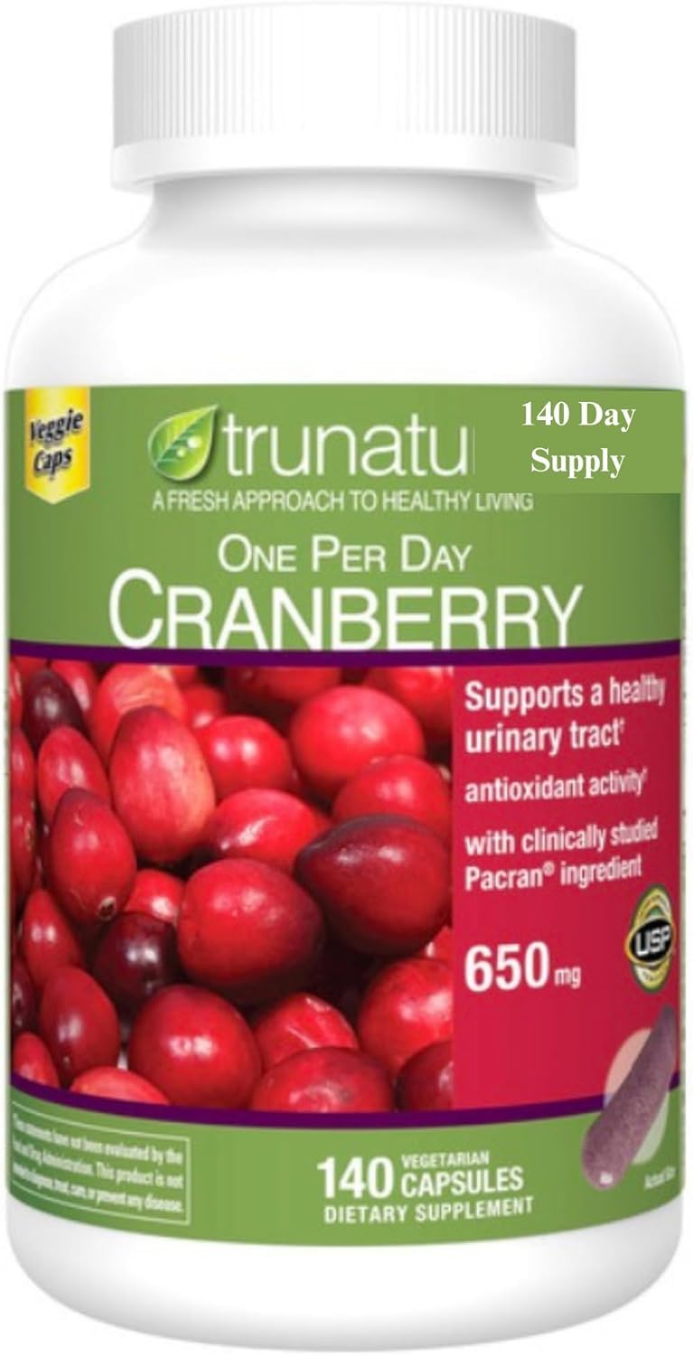 Generic Cranberry Supplement 650 mg Capsules, 140 Count