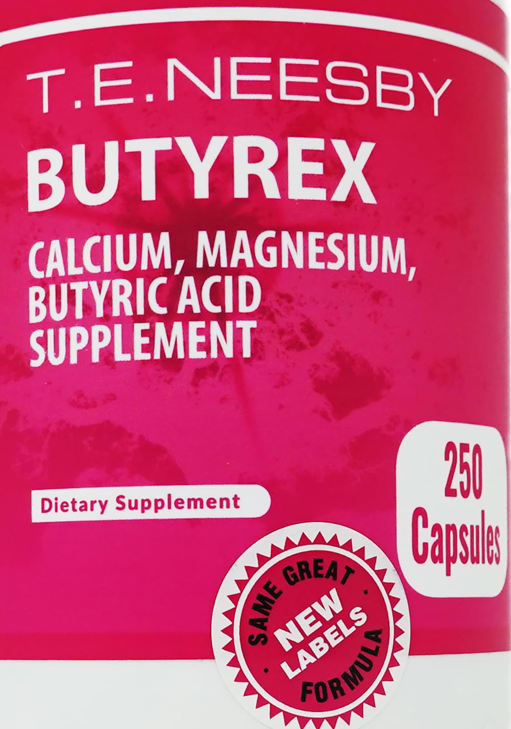 T.E.Neesby Butyrex Calcium/Magnesium Butyrate Complex Capsules 250 Count