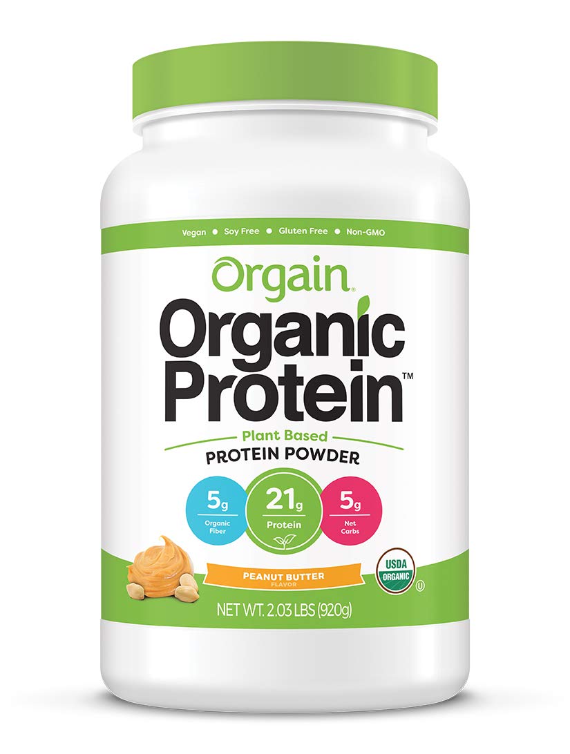 Orgain Organic Vegan Protein Powder + Greens Creamy Chocolate Fudge and Organic Vegan Protein Powder Peanut Butter Bundle, 1 Bundle