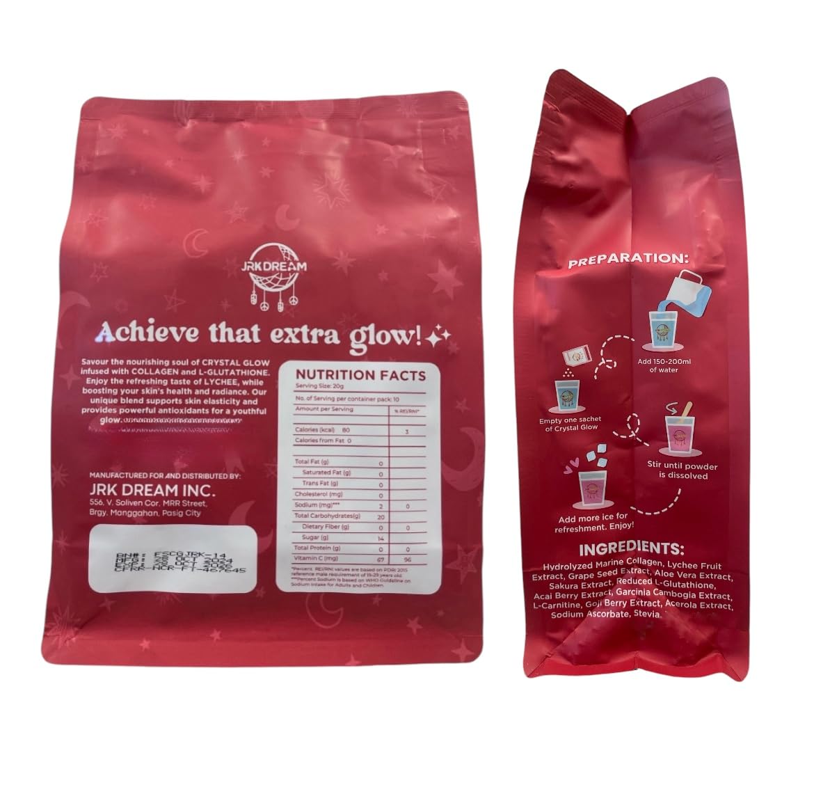 Generic Crystal Glow Lychee Drink Powder 7.4 Ounce