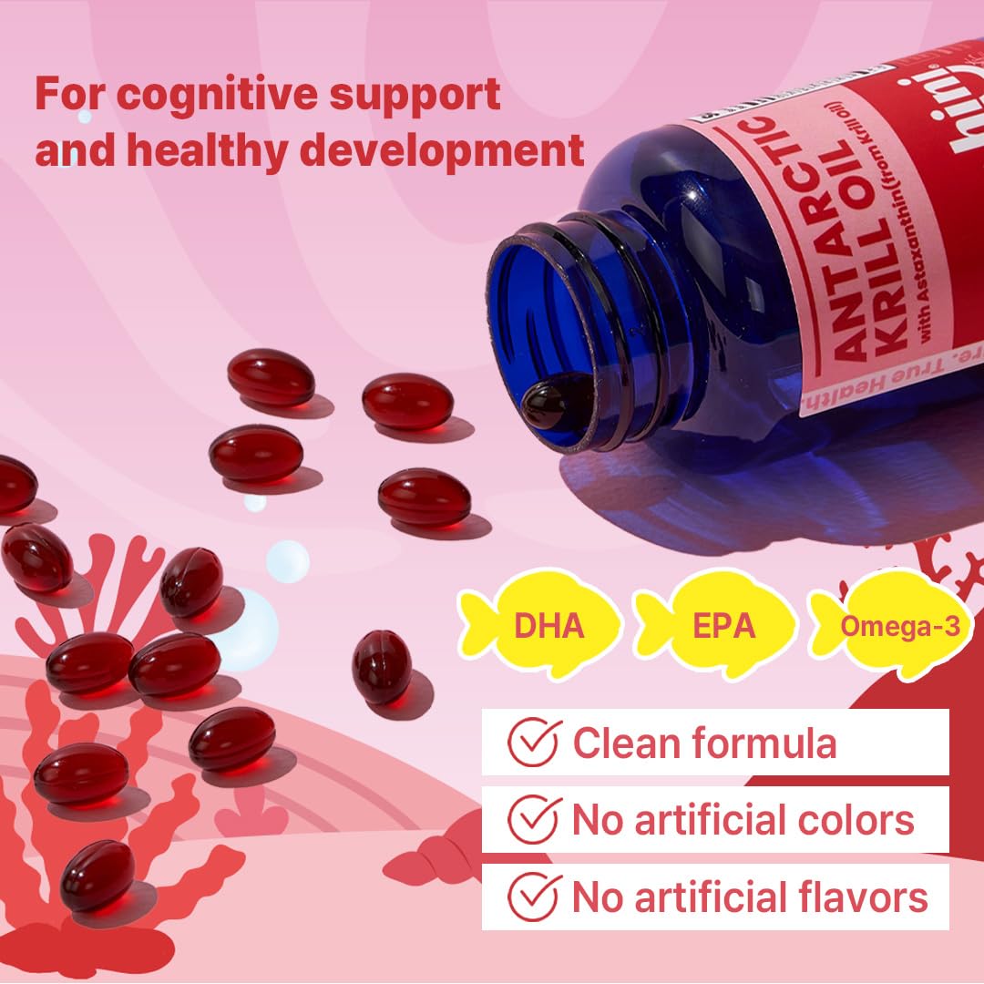 HINI Antarctic Krill Oil 500 mg Softgels, 30 Softgels