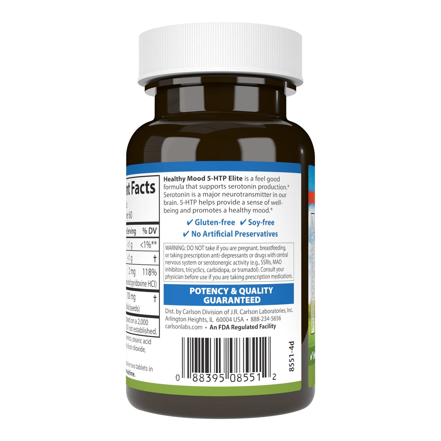 Carlson Healthy Mood 5-HTP Elite 100 mg 120 Tablets