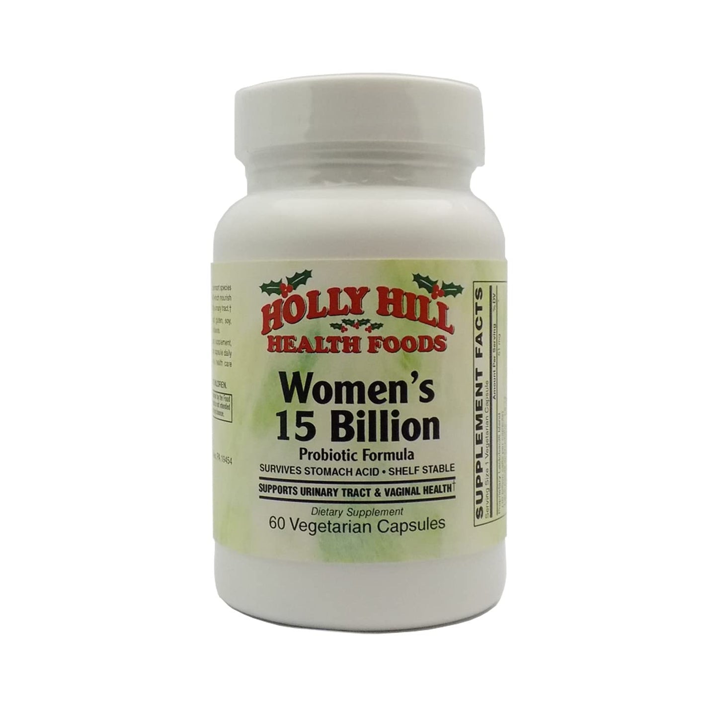 Holly Hill Health Foods Women's Probiotic 15 Billion CFU Capsule, 60 Count