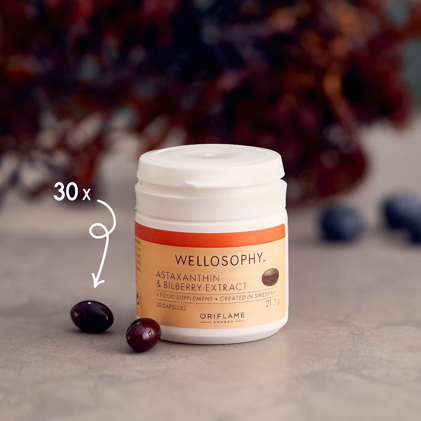 Oriflame Wellness Astaxanthin & Bilberry Extract Softgel 30