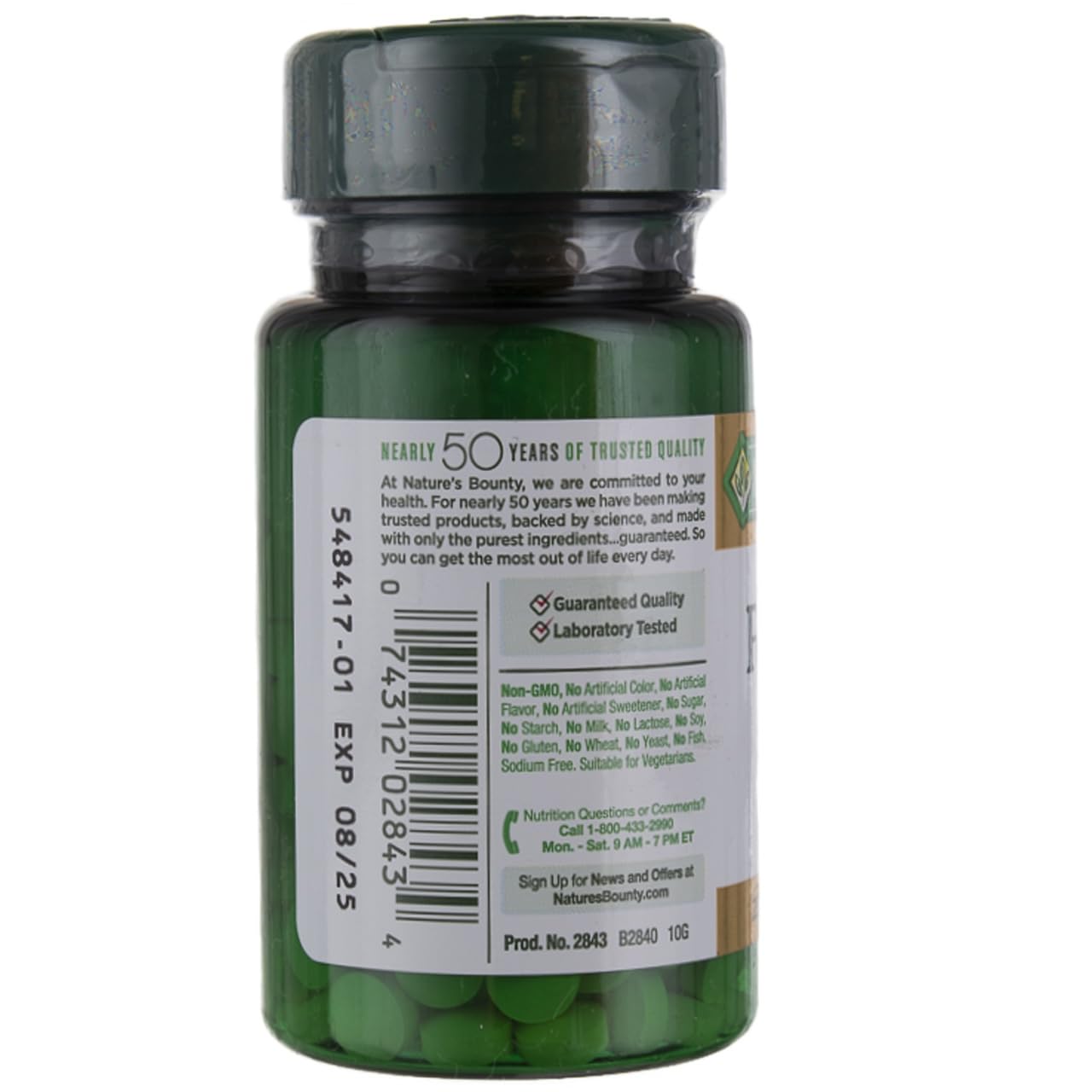 Nature's Bounty Folic Acid 800 mcg Tablets, 250 Count