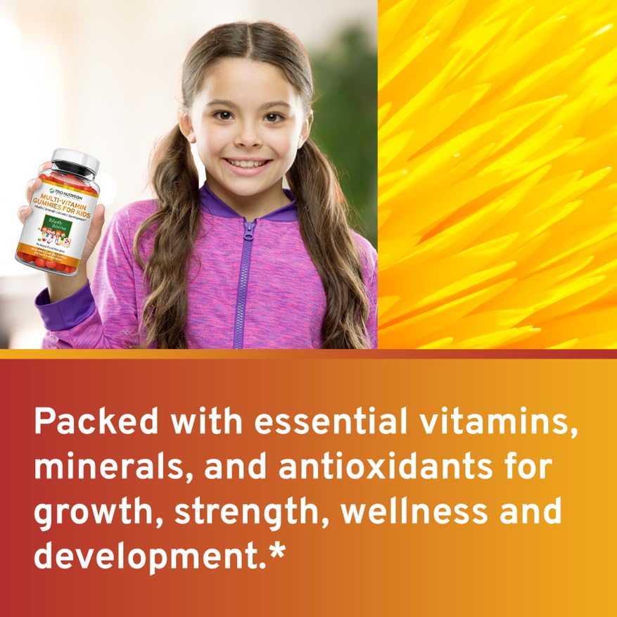 TRIO NUTRITION Premium Kids Multivitamin Gummies, 60 Count