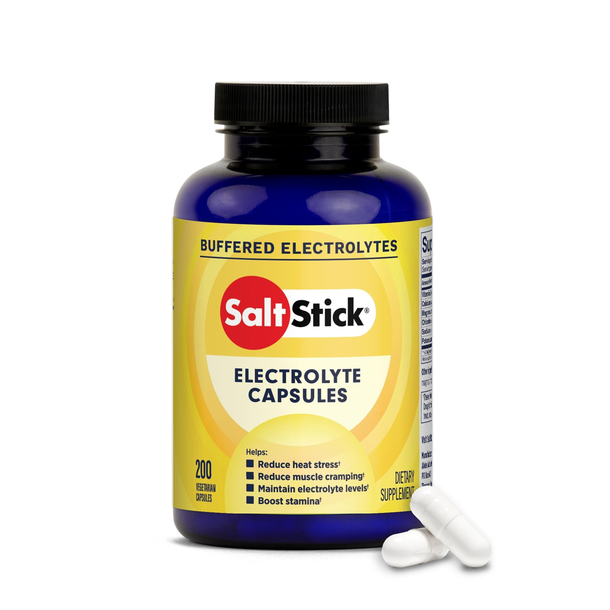 SaltStick Electrolyte Capsules with Vitamin D, 200 Capsules