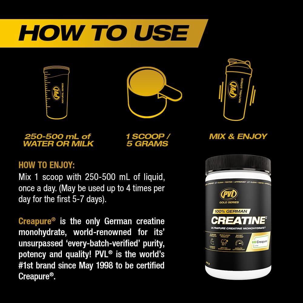 PVL Creapure Creatine Monohydrate Powder 14.46 oz