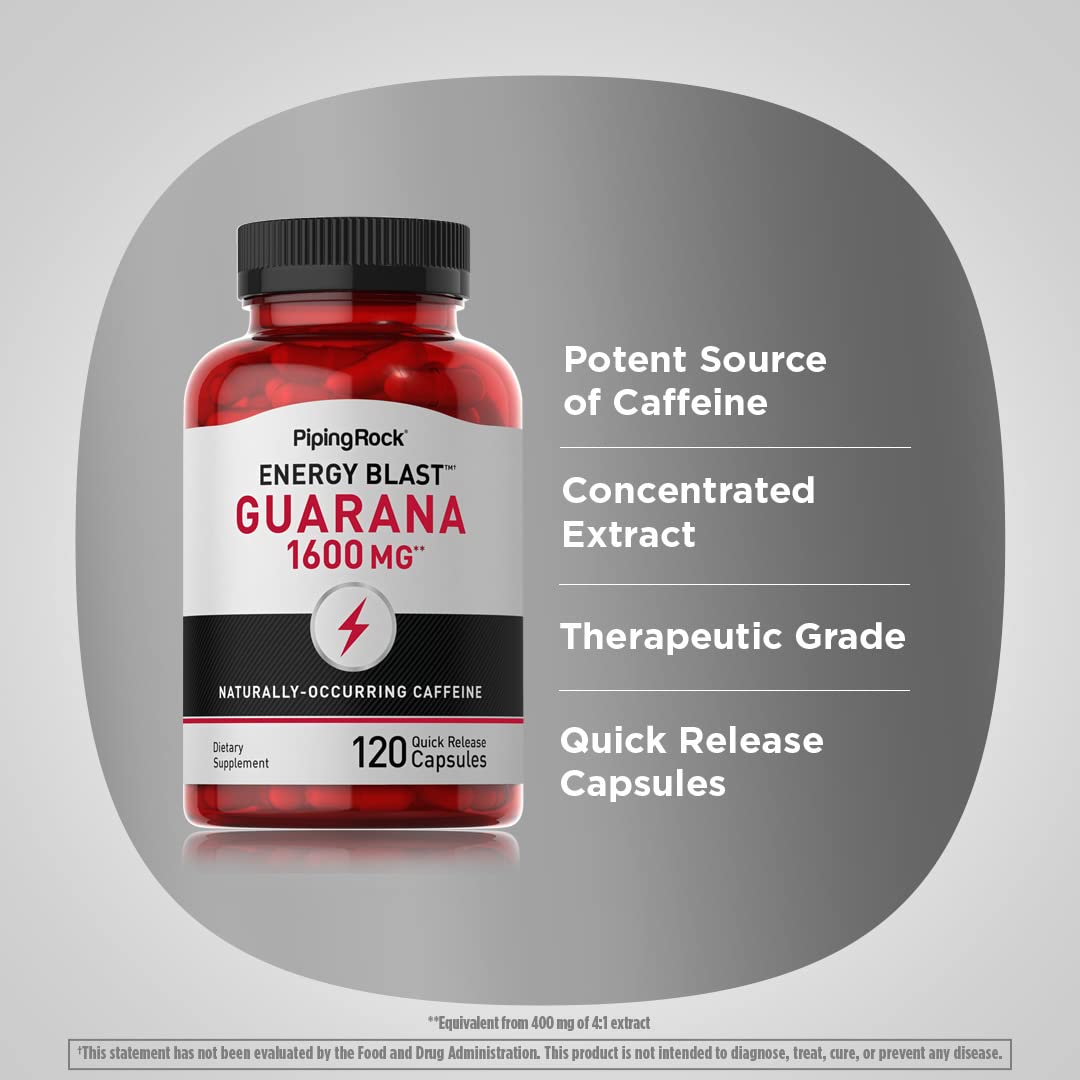 Piping Rock Guarana Capsules 120 Count