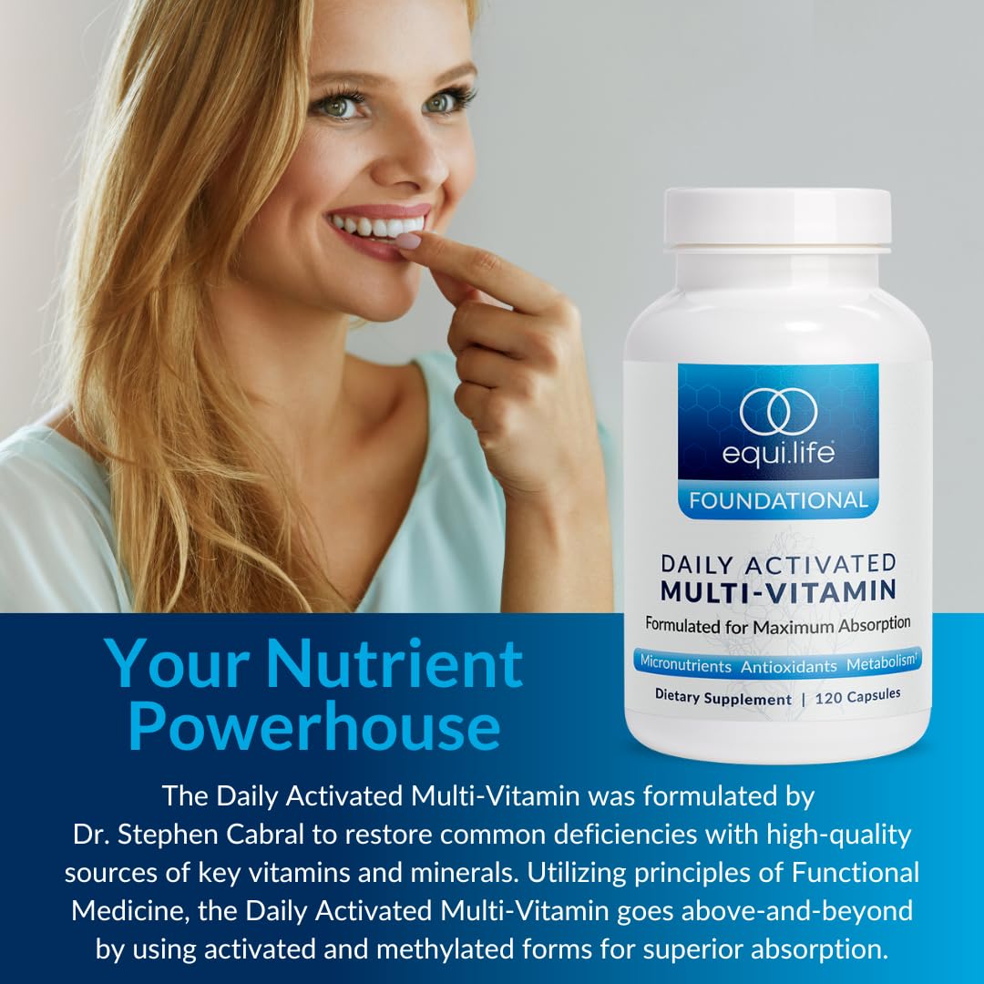 Equilife Daily Activated Multivitamin for Women & Men Capsules 120