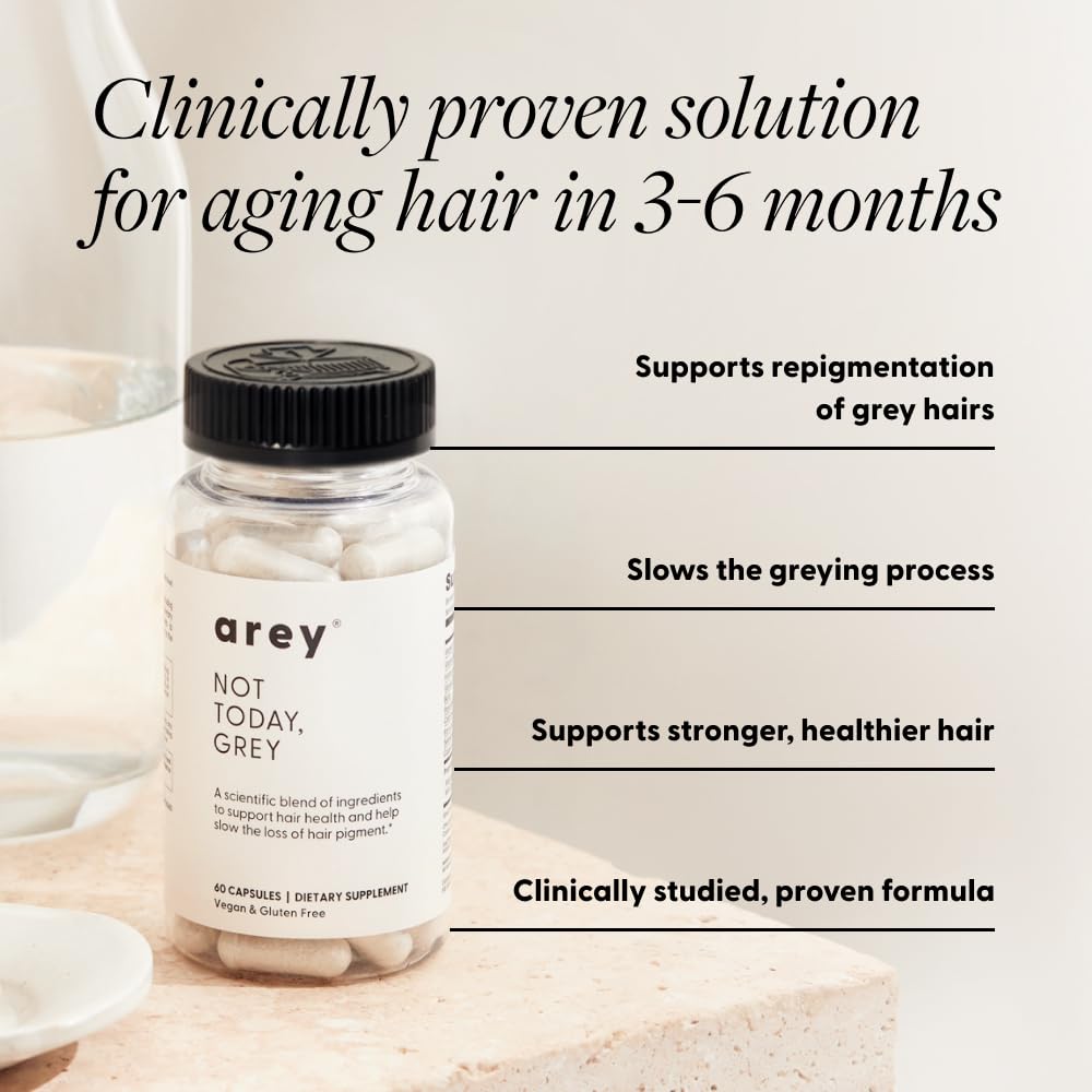 Arey Not Today Grey Daily Hair Supplement for Women & Men Capsule, 60 Count