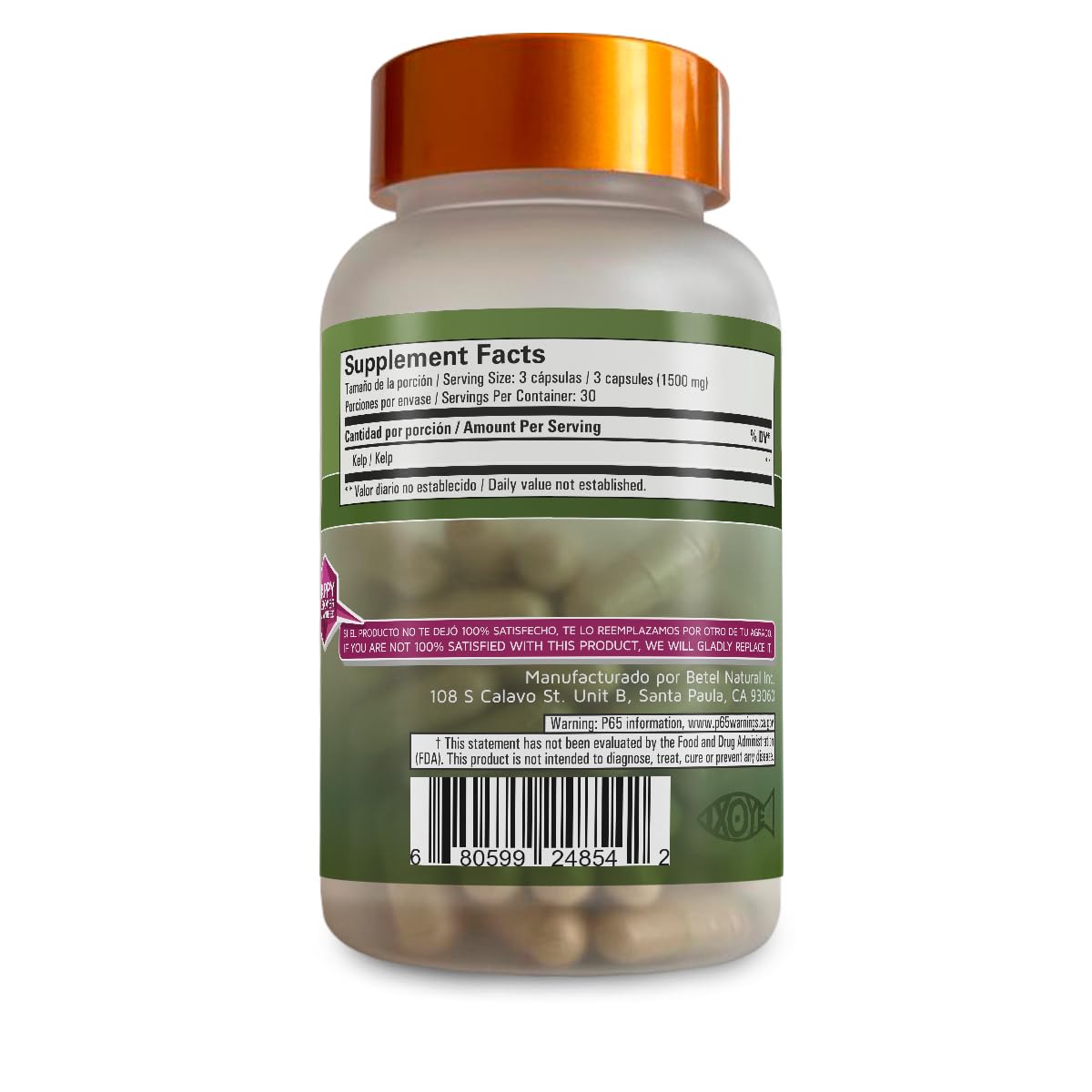 Betel Natural Algas Marinas/Kelp 90 Capsules