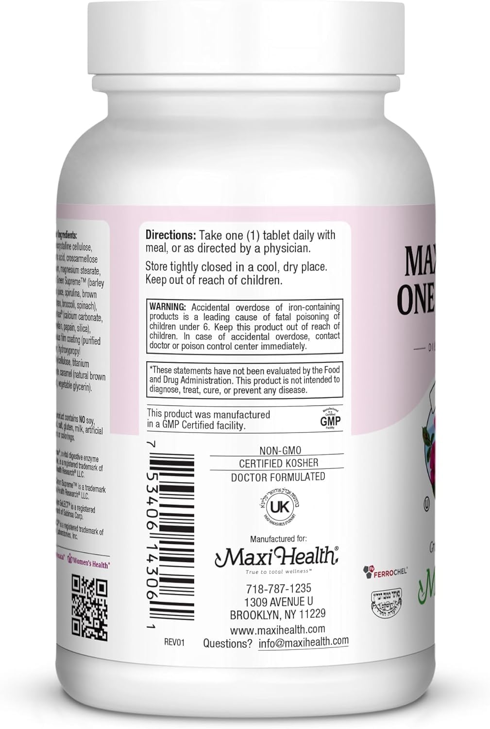 Maxi Health Prenatal Vitamins for Women Tablets, 60 Count