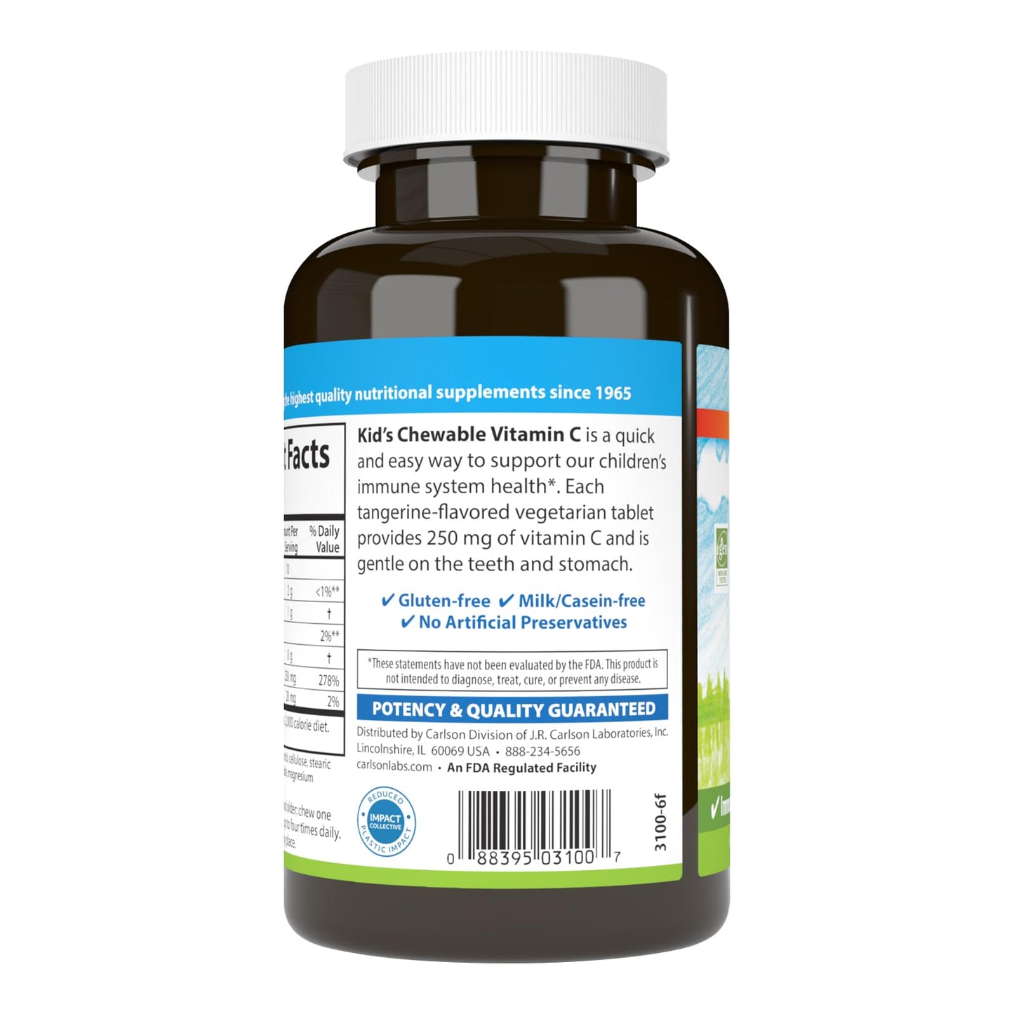 Carlson Kid's Chewable Vitamin C 120 Tablets