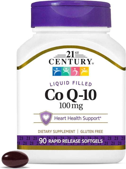 21st Century Co Q-10 100 mg Softgels, 180 Count