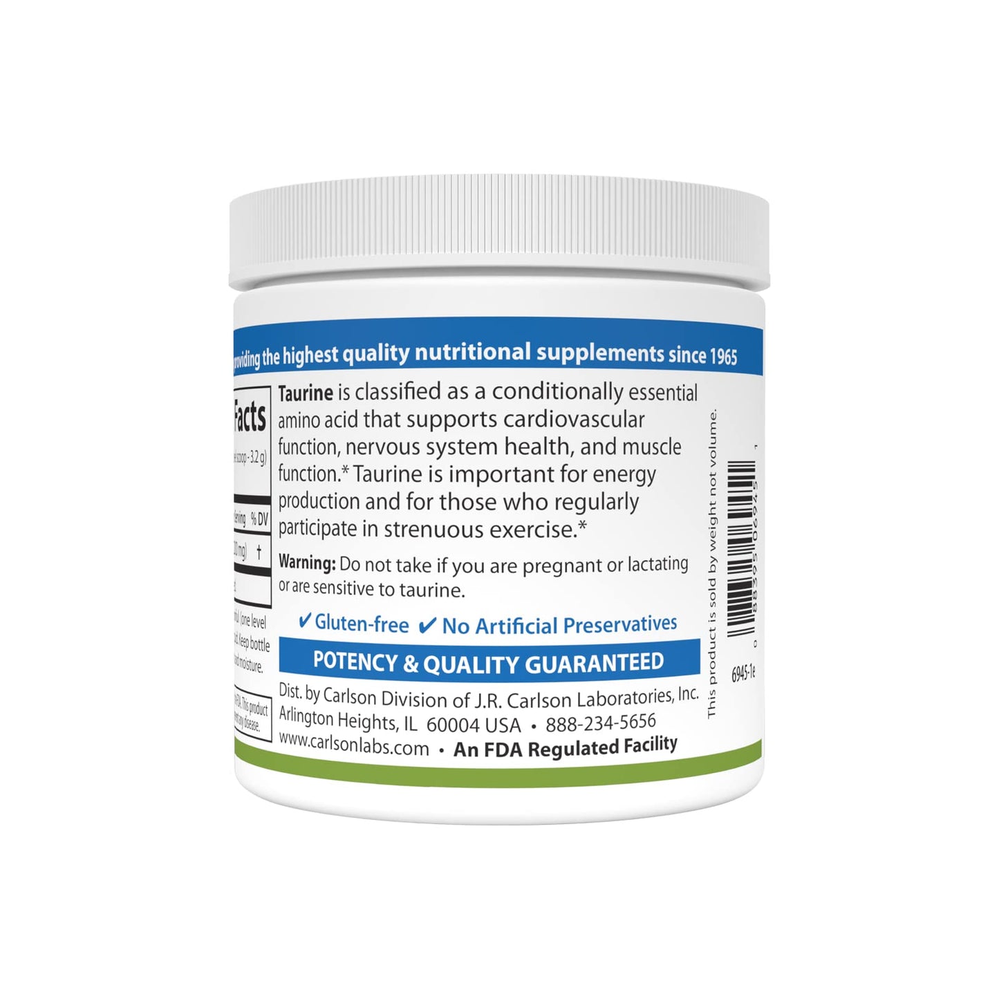 Carlson Taurine Powder 3.53 oz