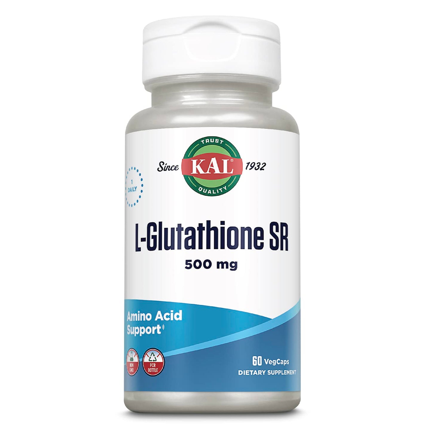 KAL L-Glutathione SR Reduced Glutathione Supplement Capsule, 60 VegCaps