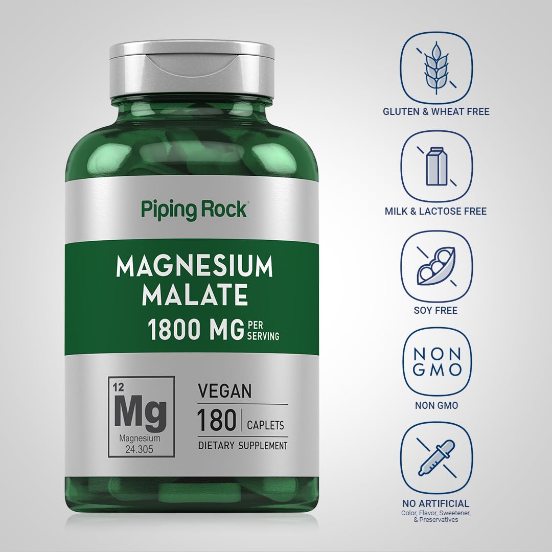 Piping Rock Magnesium Malate Caplets 180