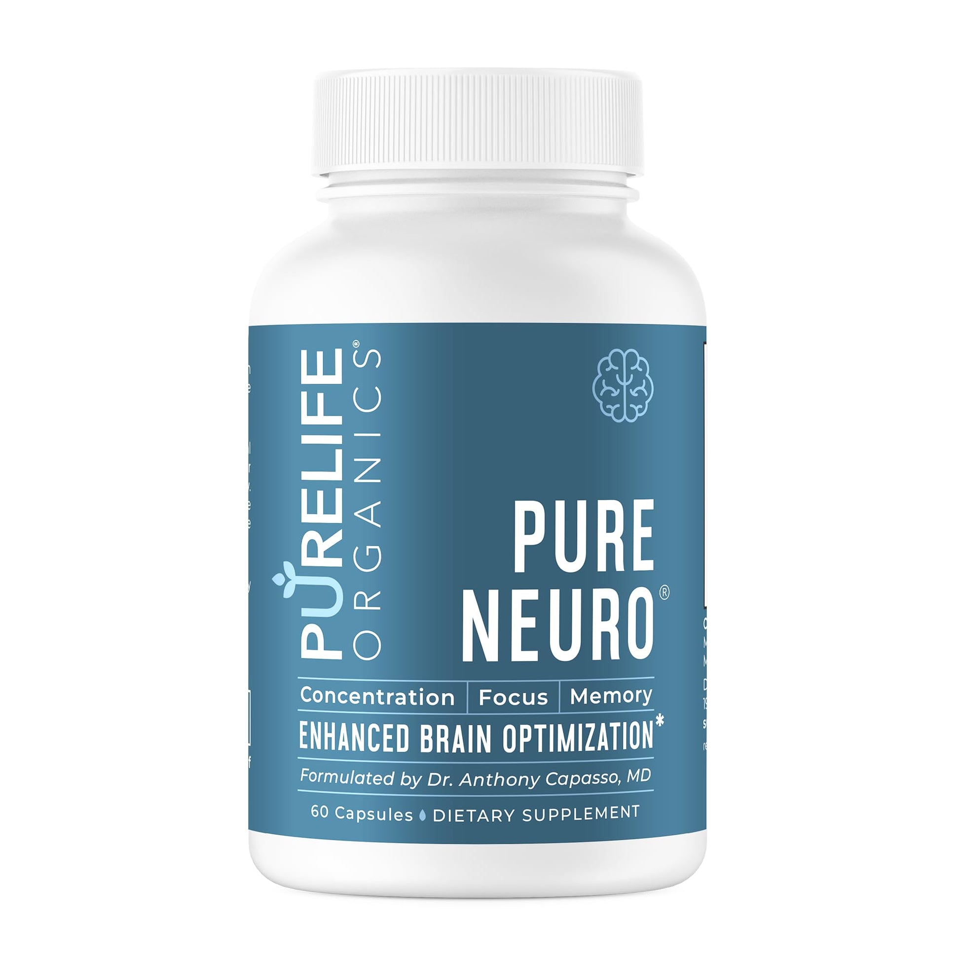 PureLife Organics Pure Neuro Capsules, 60 Count
