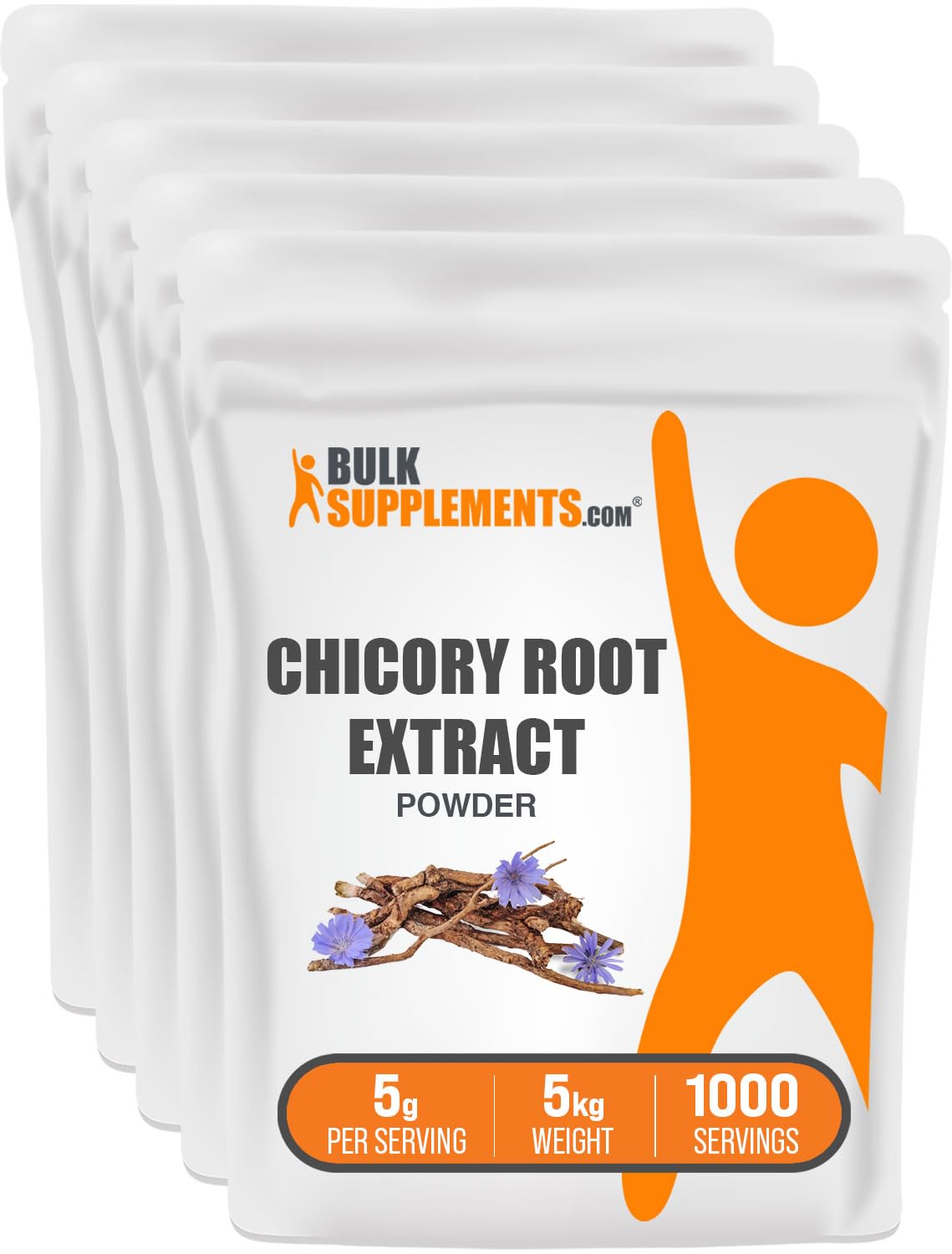 BulkSupplements Chicory Root Extract Powder, 176.19 oz (Pack of 5)