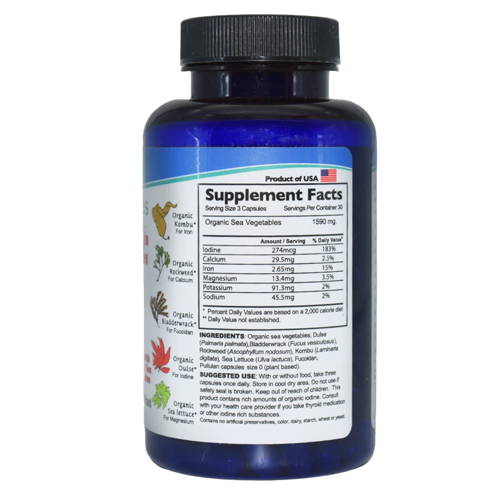 PotentSea Sea Vegetables 540 mg Capsules, 90 Count