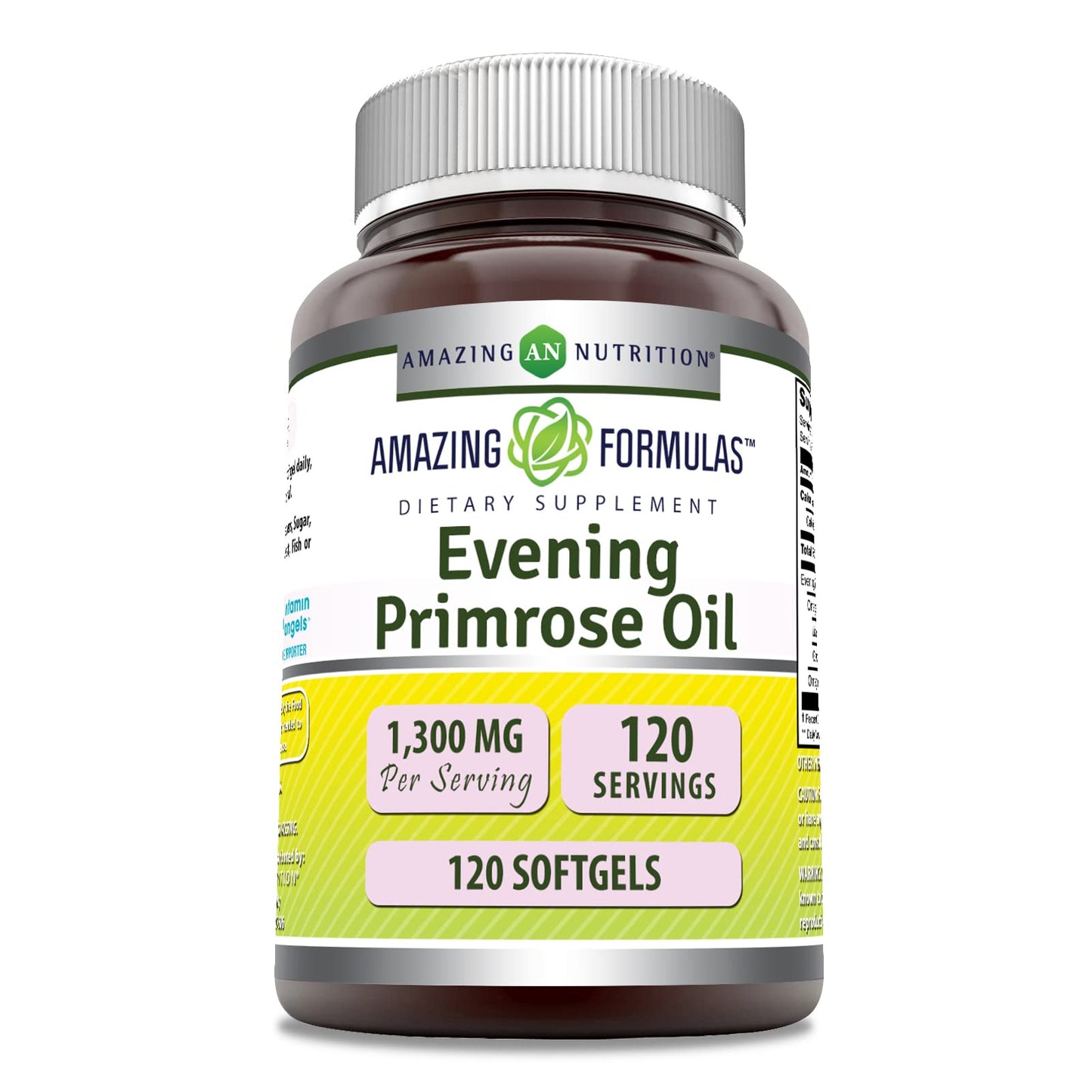 Amazing Nutrition Evening Primrose Oil 1300mg, 10% GLA Softgel 1 Count