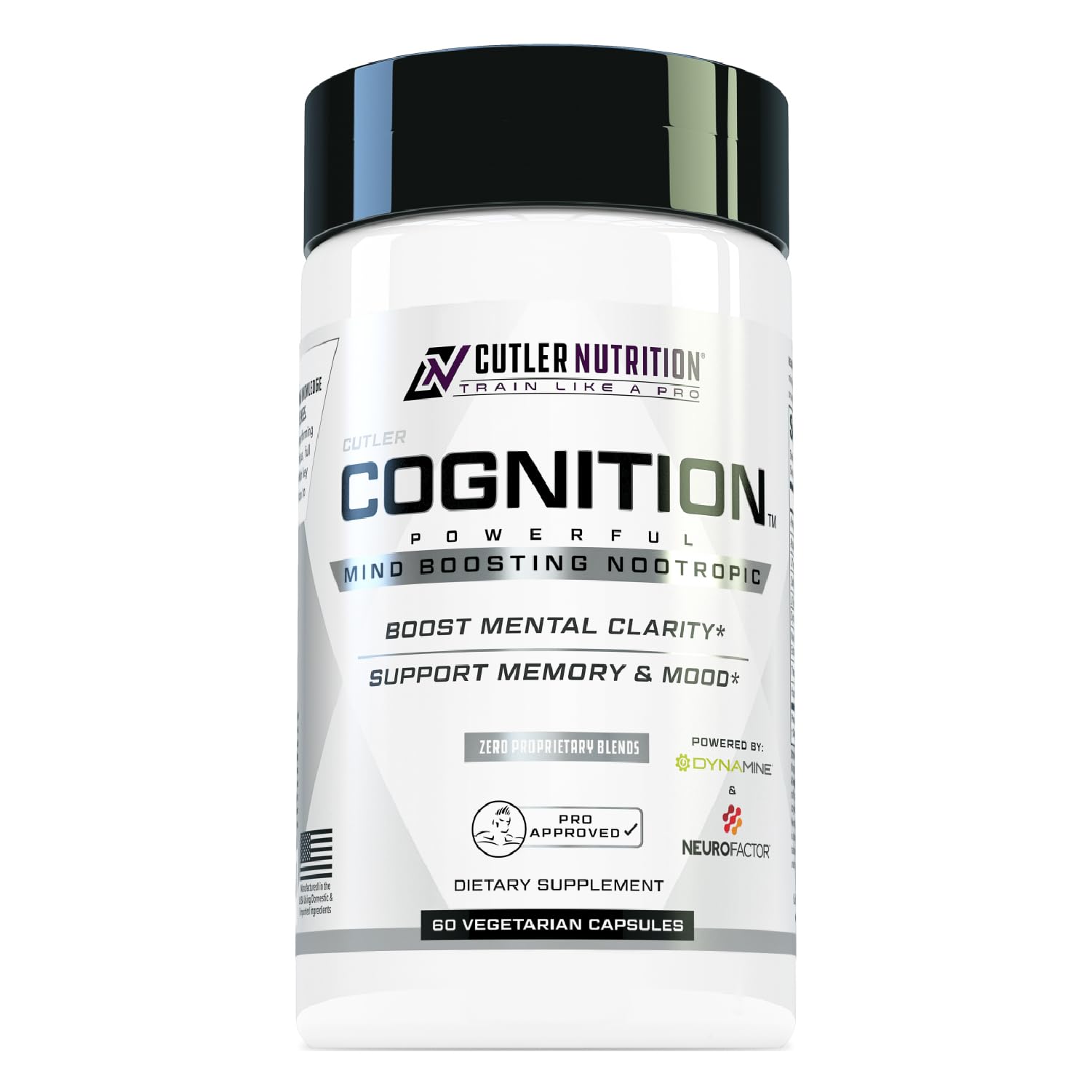 Cutler Nutrition Cognition Nootropic Brain Focus Supplement, 60 Capsules